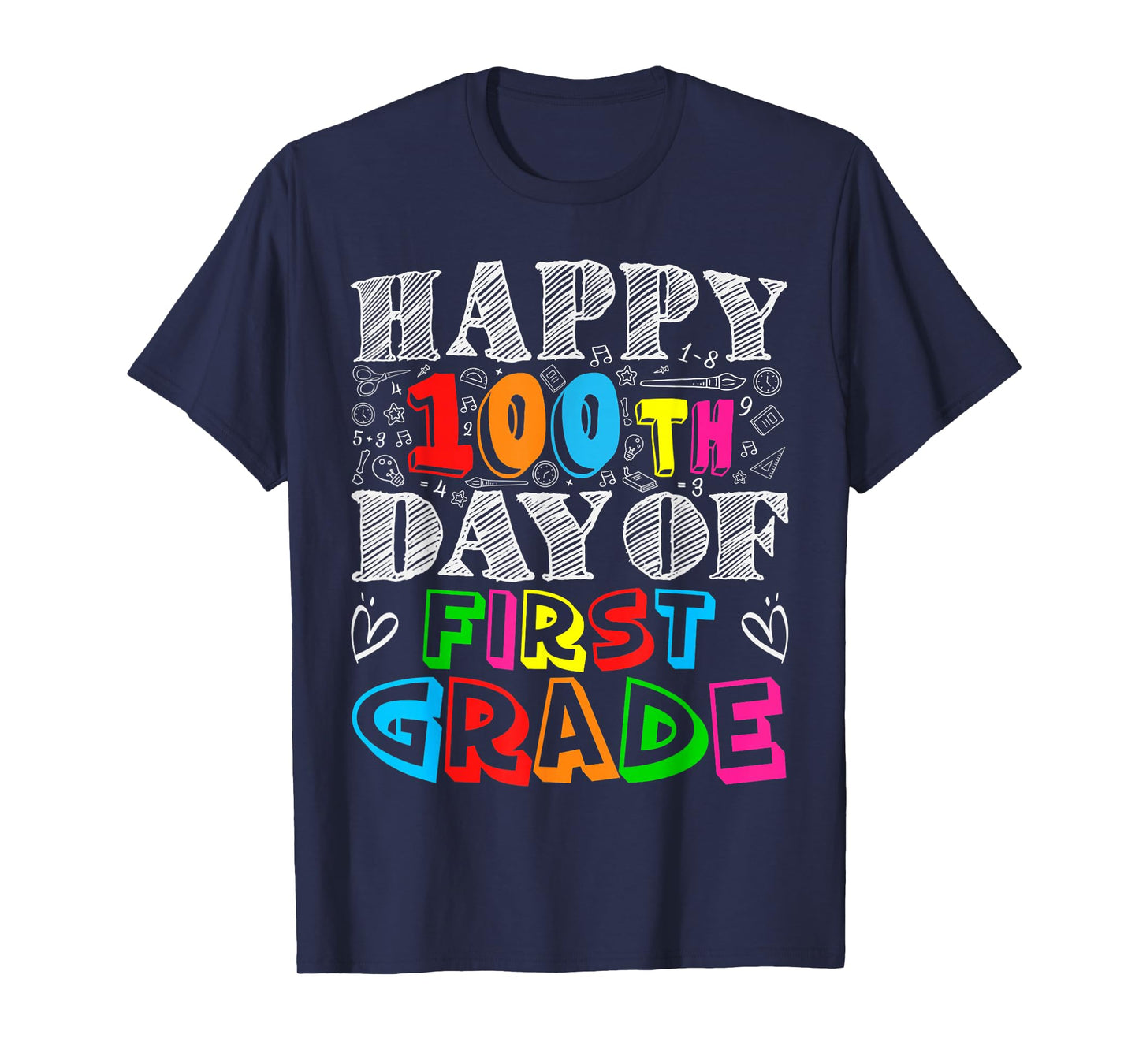 Happy 100th Day of 1st Grade Shirt Kids 100 Days of School T-Shirt
