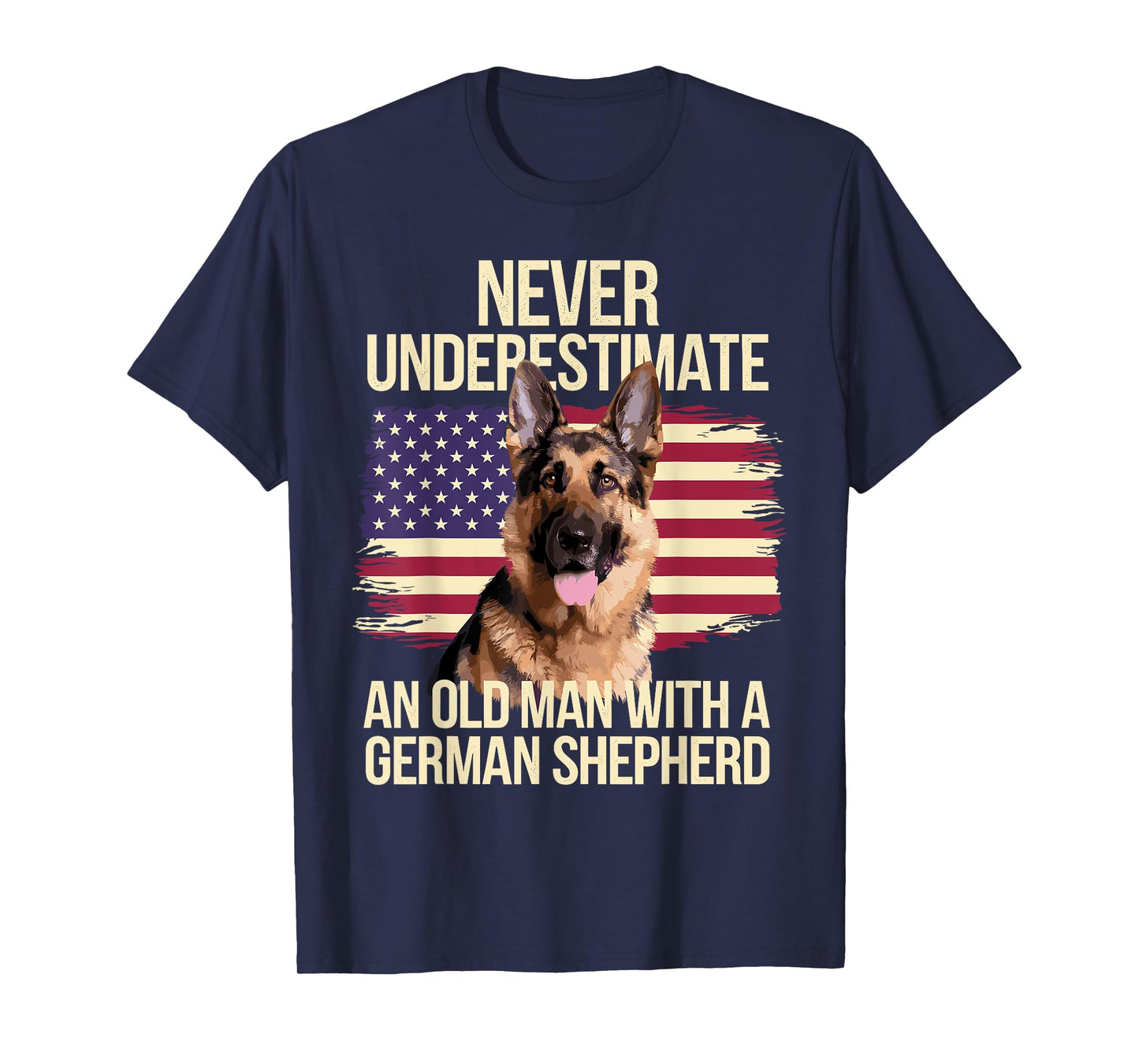 Cool German Shepherd Design for Men Grandpa Dog Lover Owner T-Shirt