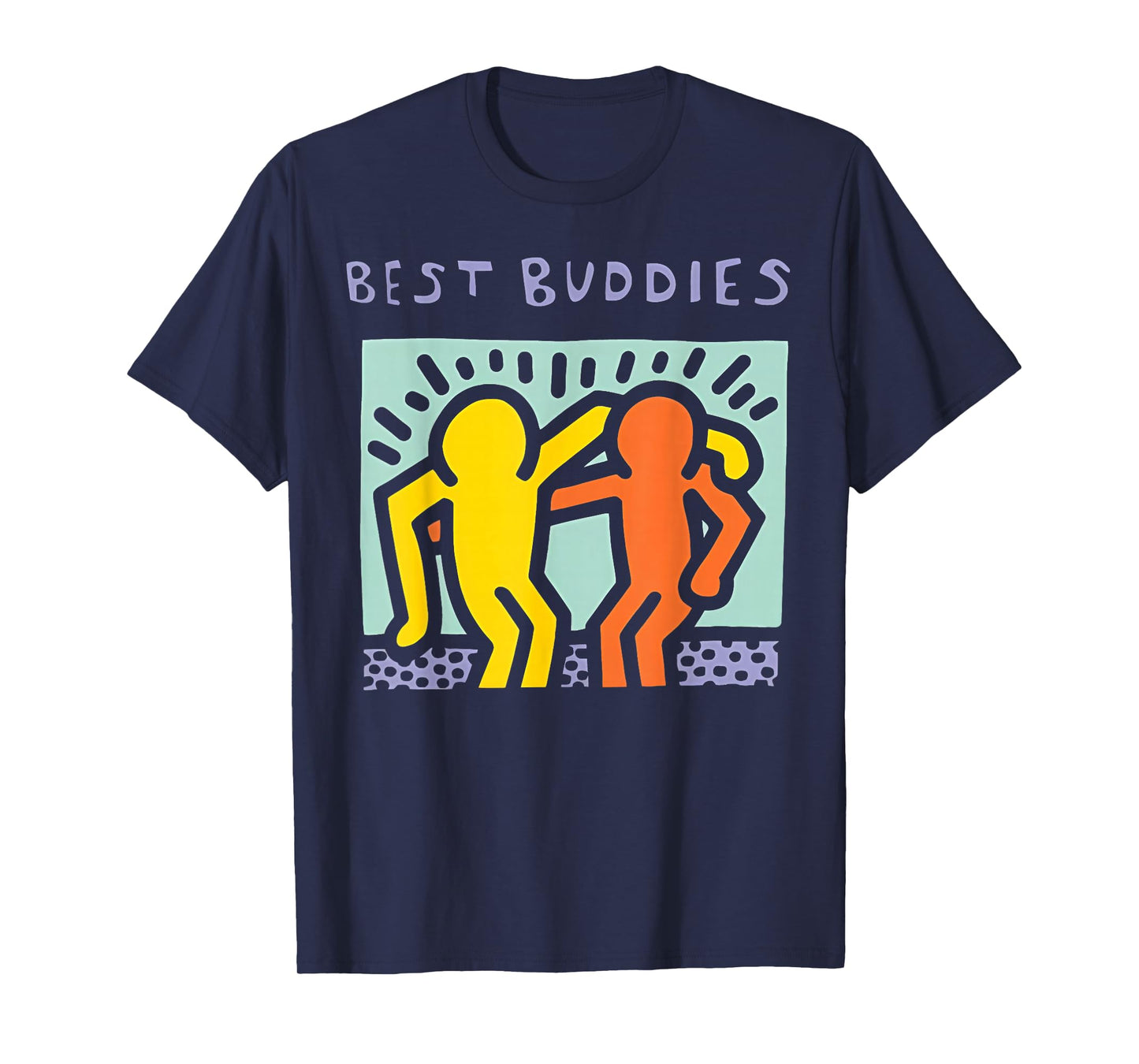 Best Buddies Friendship Retro Graphic Dancing Men Women Kids T-Shirt