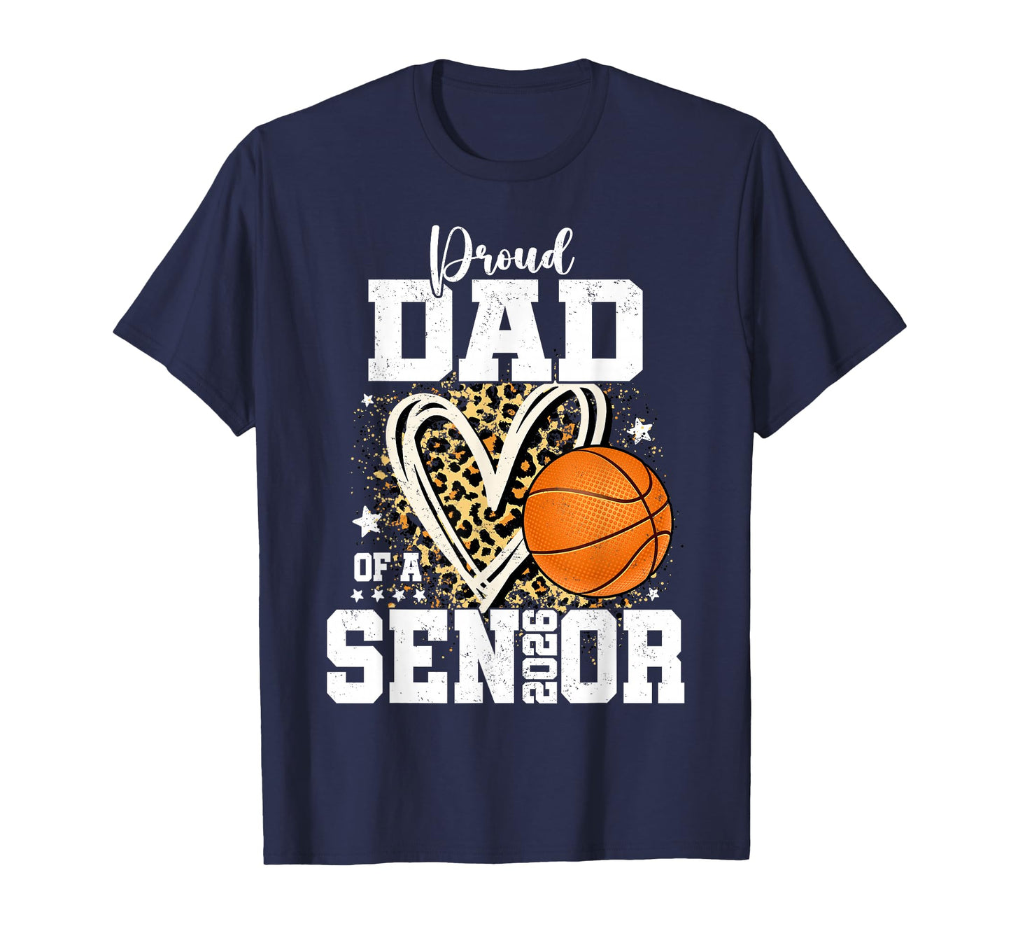 Proud Dad of A 2026 Senior Basketball Graduation Leopard T-Shirt