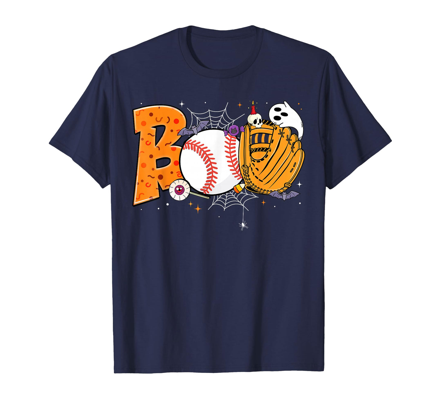Boo Baseball Player Catcher Pitcher Funny Halloween Costume T-Shirt