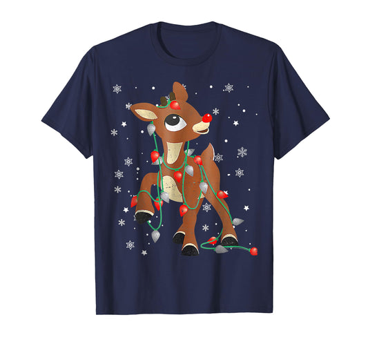 Cute Rudolph The Red Nose Reindeer for Kids Christmas T-Shirt
