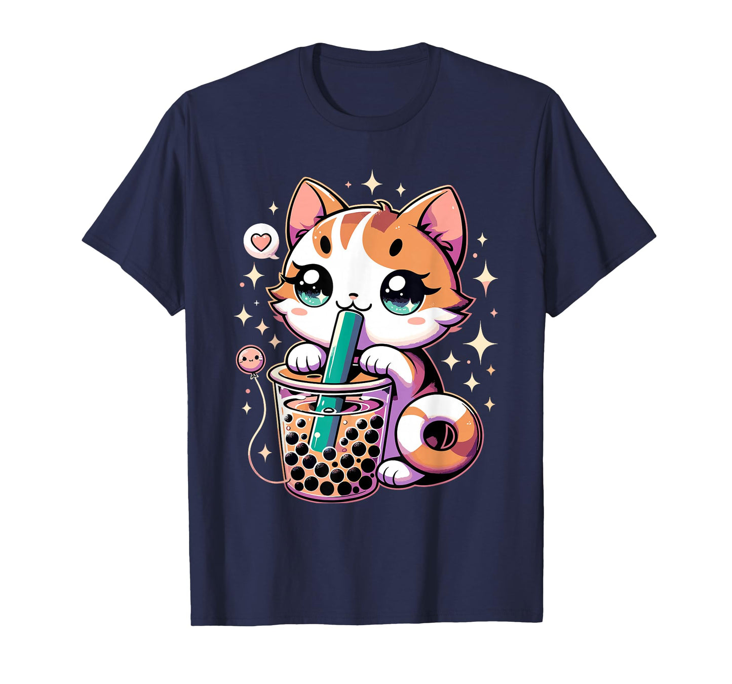 Cat Boba Japanese Kawaii Anime Kitty Bubble Tea Neko Teen T-Shirt