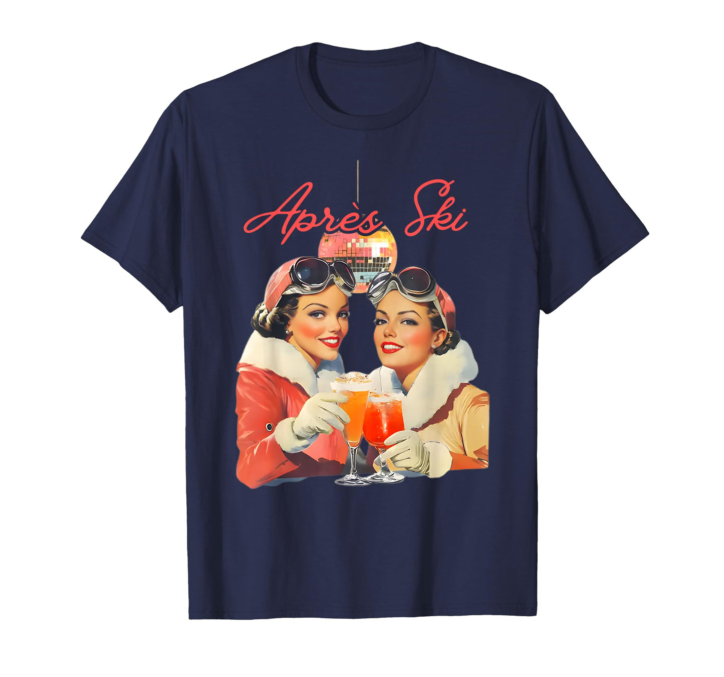 80s Apres ski Outfit Men Women Skier Freerider Skiing ski T-Shirt