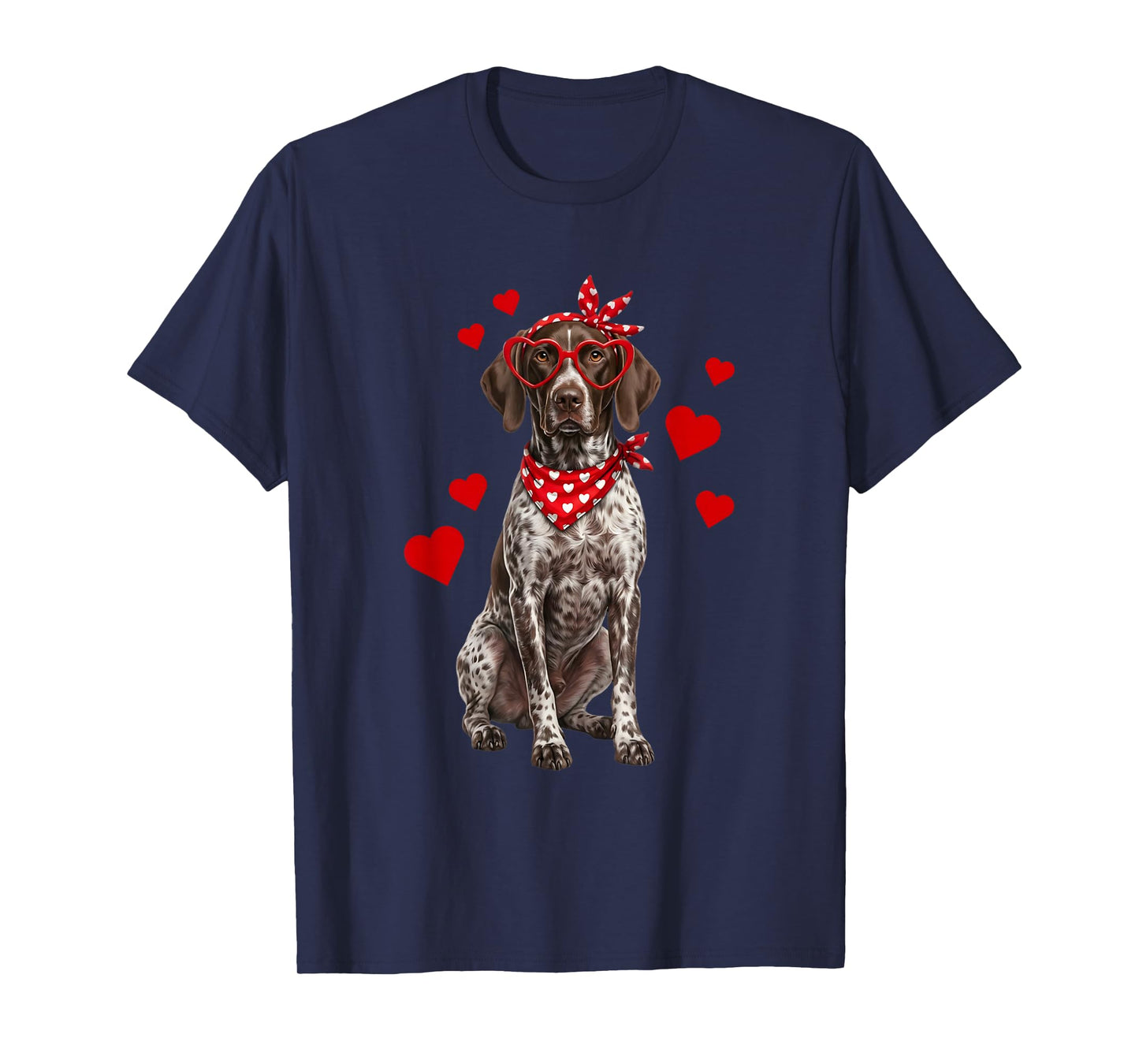 German Shorthaired Pointer Valentines Day Dog Lover Heart T-Shirt