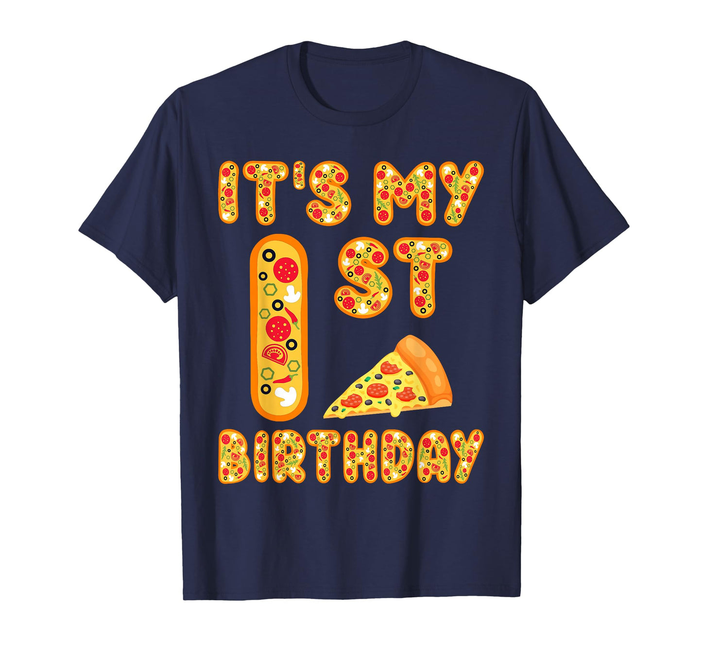 1 Years Old Boys Girls Kids 1st Birthday Pizza Family T-Shirt