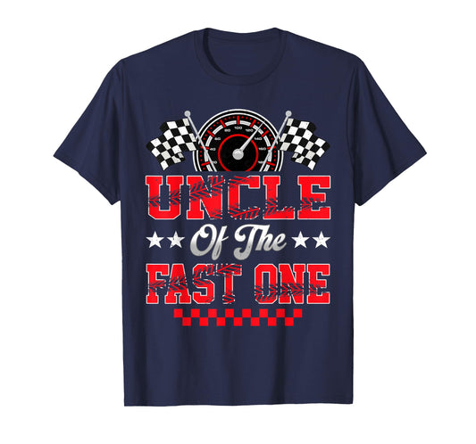 Race Car Birthday Party Uncle of The Fast One T-Shirt