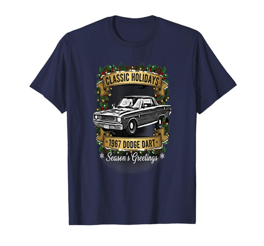 The 1967 Dodge Dart Classic Holiday Cheer Apparel T-Shirt
