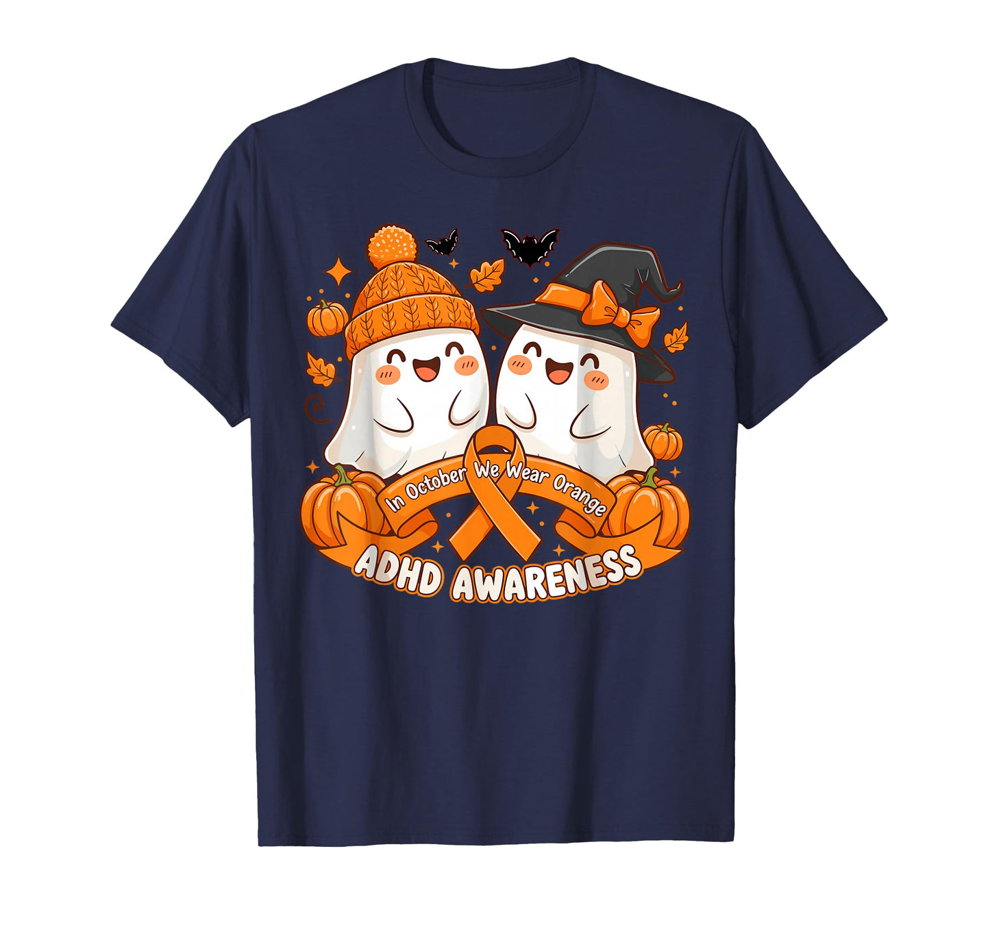in October We Wear Orange ADHD Awareness Month T-Shirt