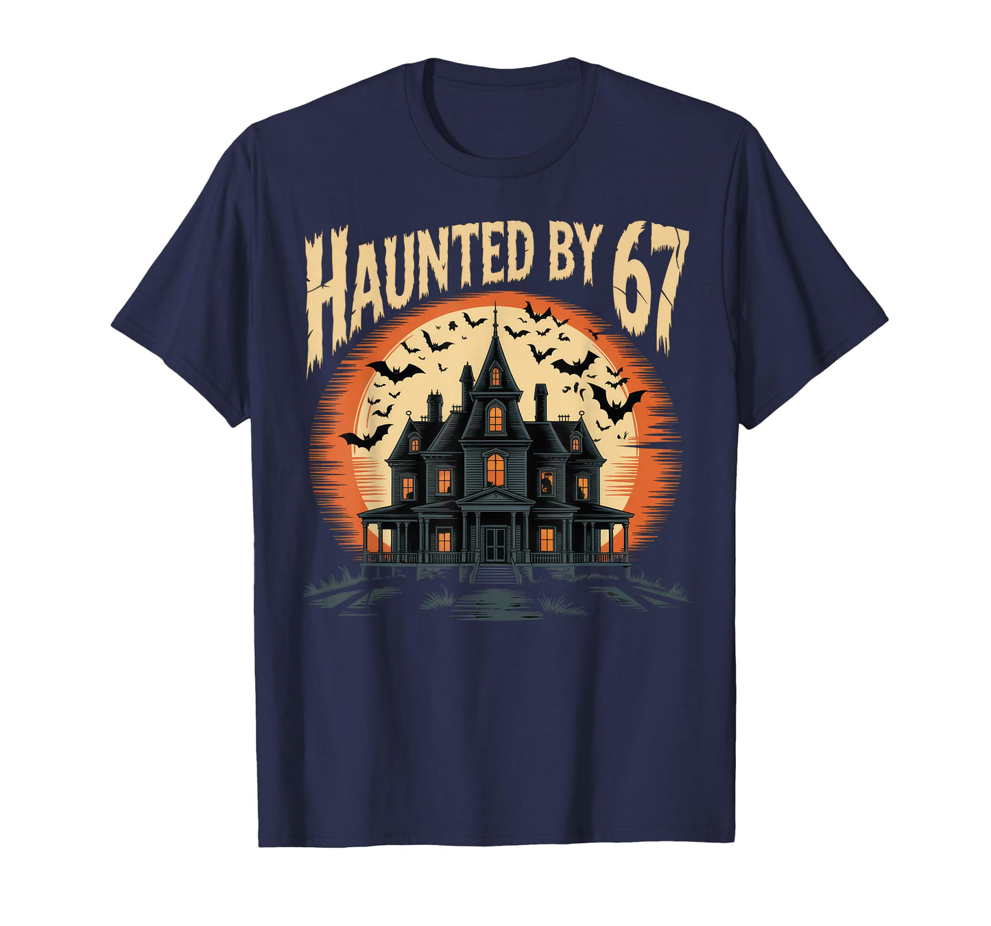 67 Meme Halloween Costume Haunted by 6-7 Brainrot Six Seven T-Shirt
