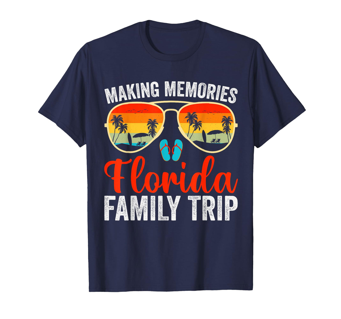 Florida Family Vacation Sunset Palm Trees FL Trip Souvenir T-Shirt