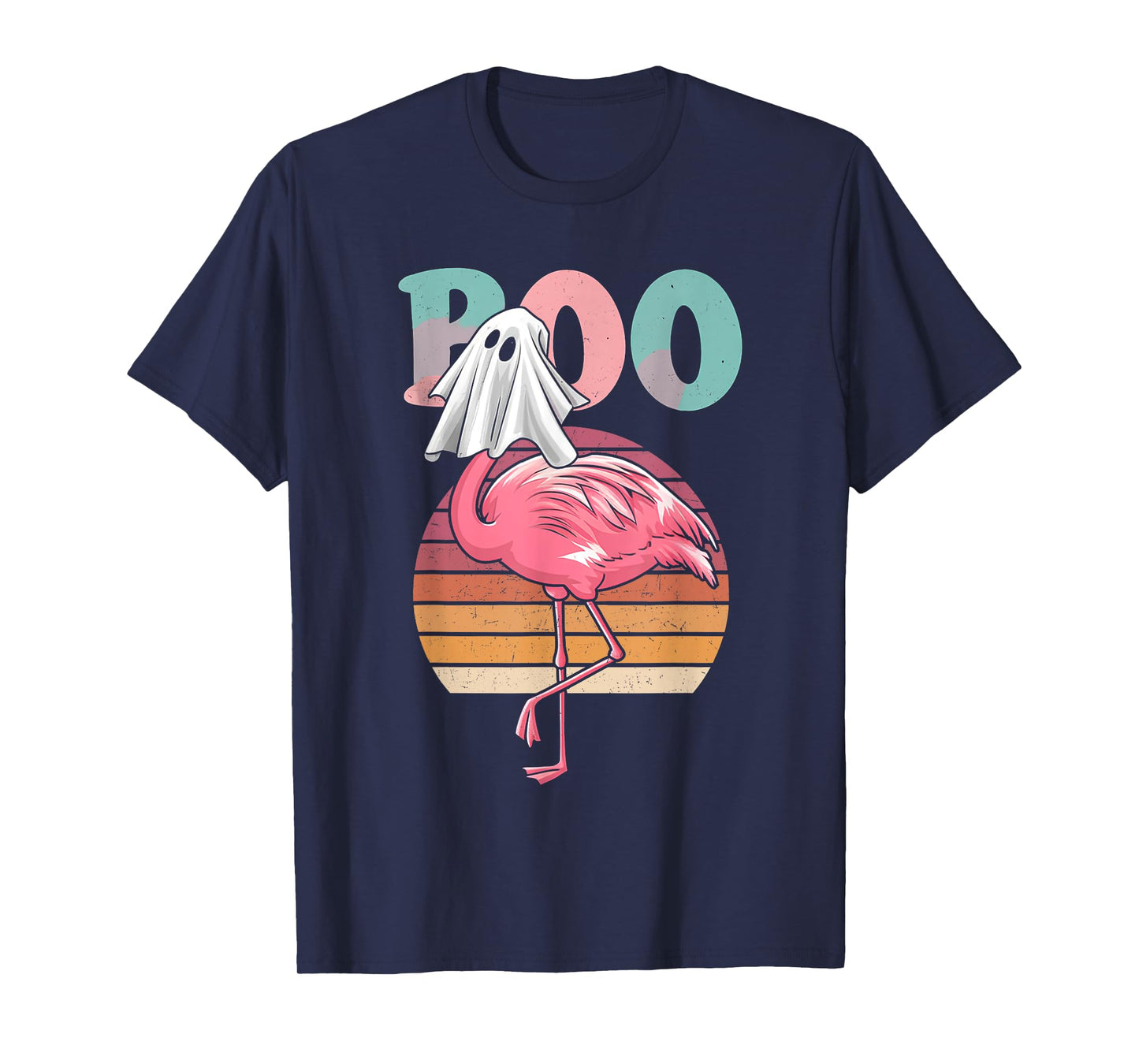 Flamingo Ghost Boo Pink Halloween Costume Flamingo Lover T-Shirt