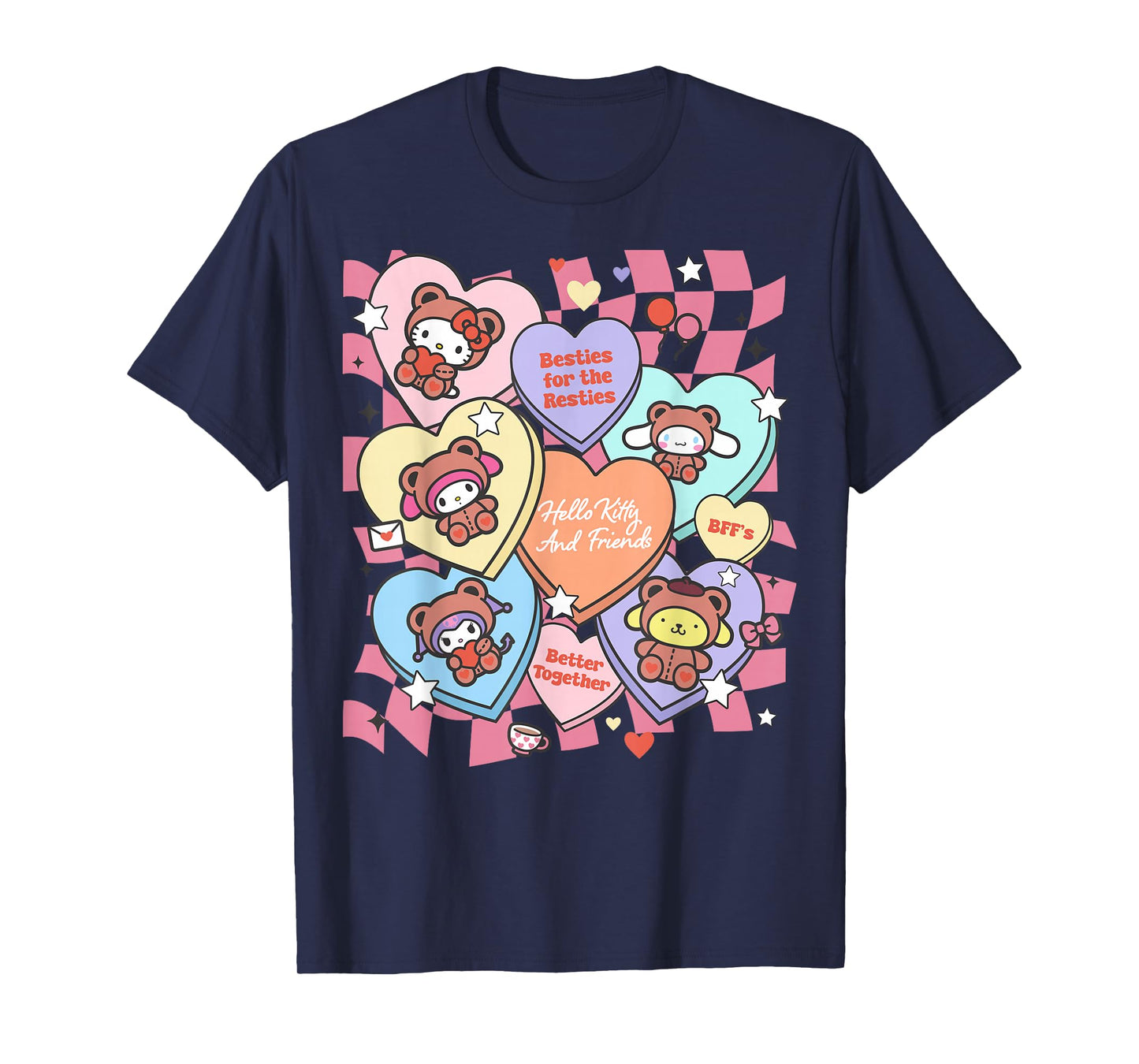 Hello Kitty Valentine's Day Besties for The Resties BFFs T-Shirt