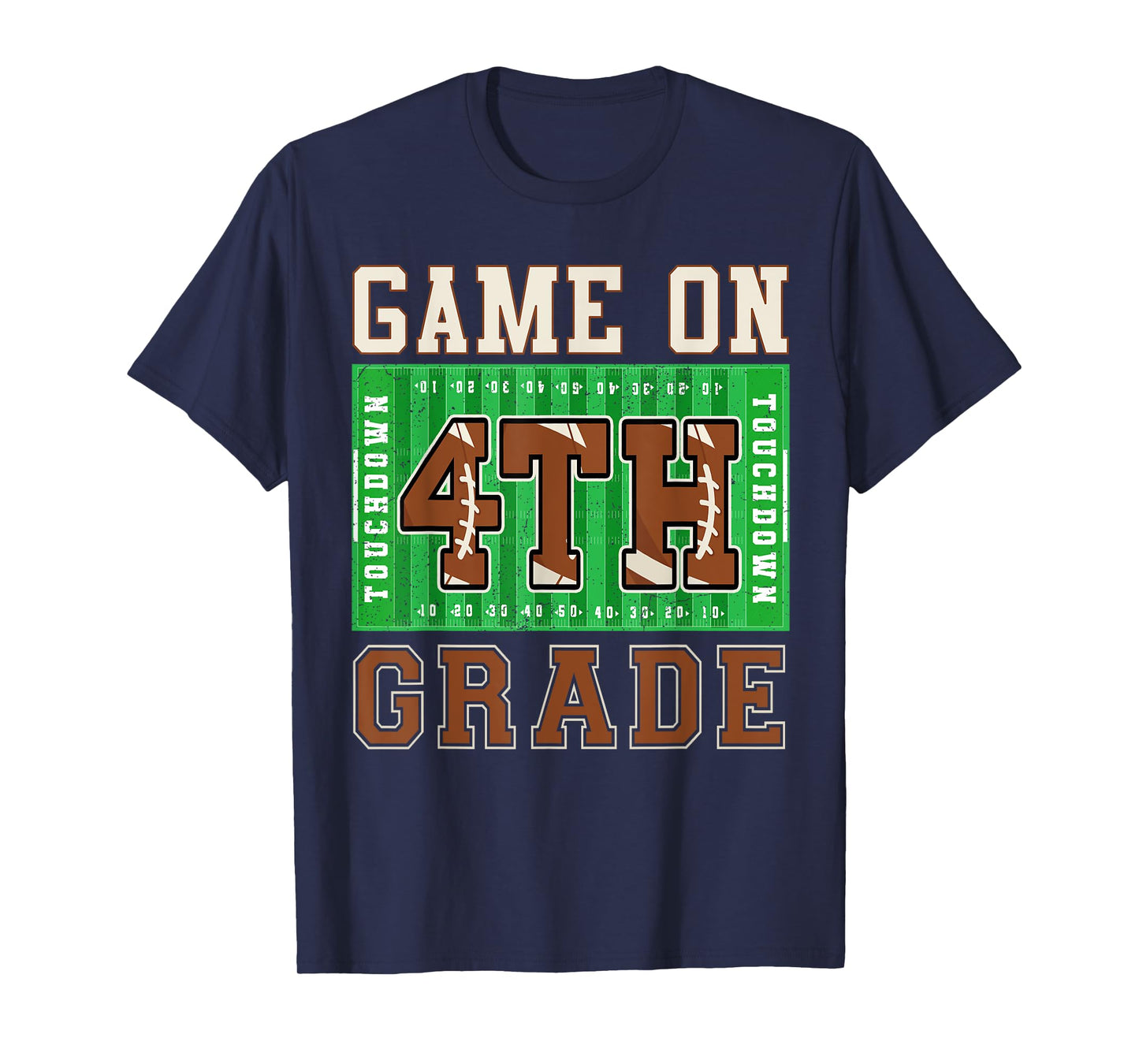 4th Grade Boys Kids Football Back to School Fourth Grade T-Shirt
