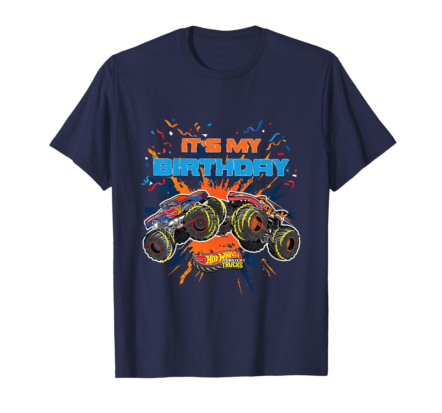 Kids Hot Wheels Monster Trucks - It's My Birthday T-Shirt