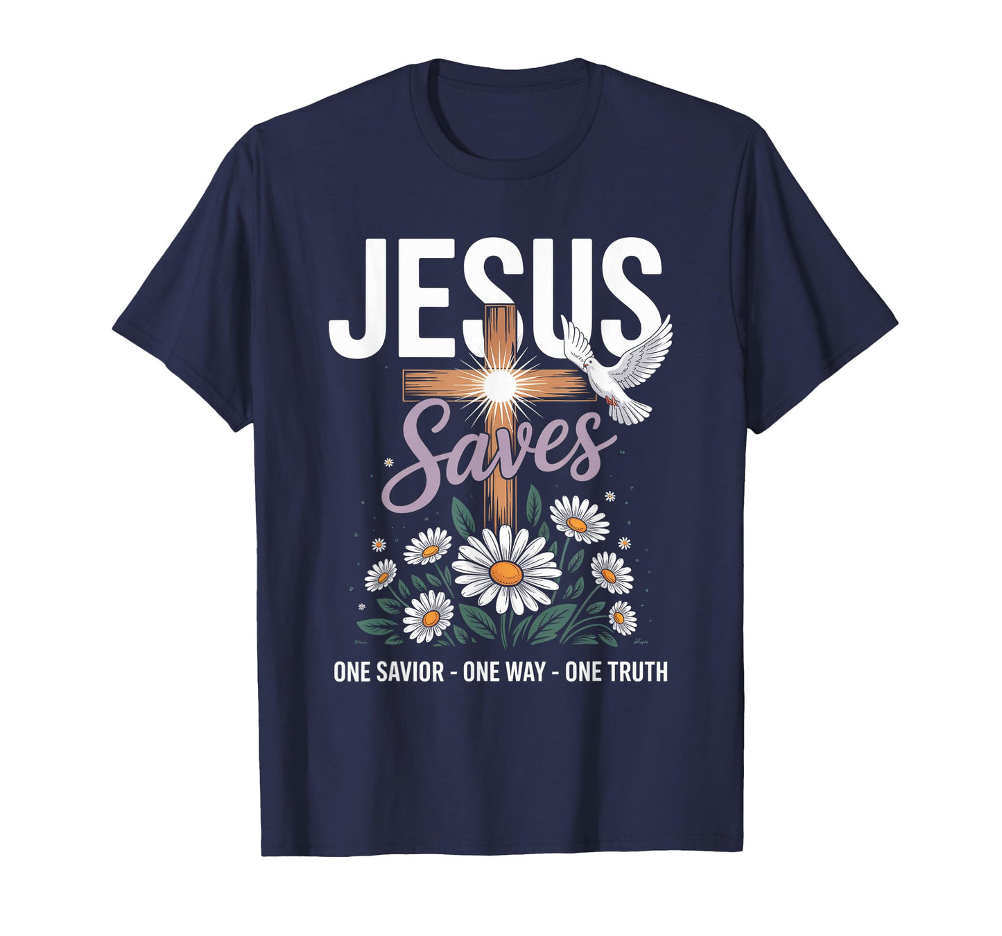 Jesus Savior Cross Dove Christian Streetwear T-Shirt