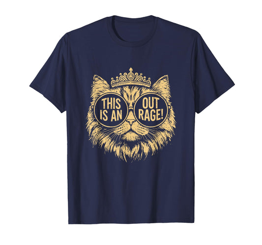 This is an Outrage Funny Princess Cat Donut Gold Womens Mens T-Shirt
