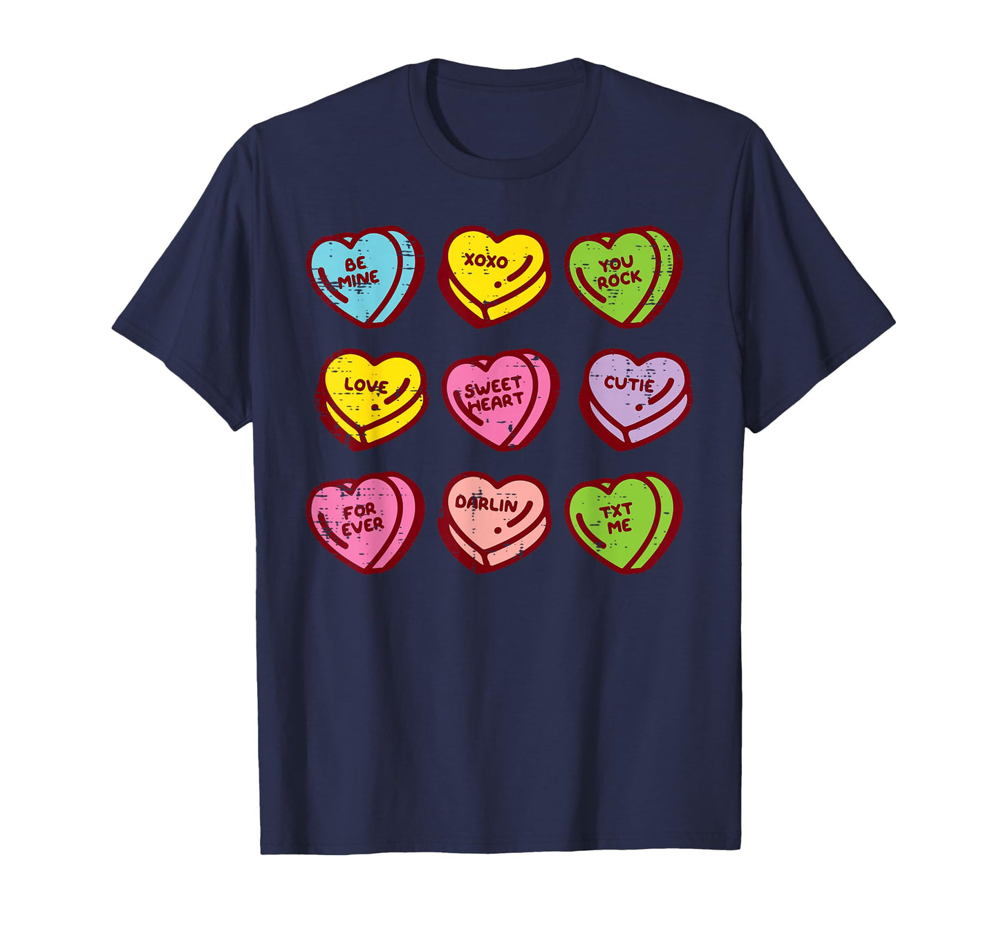 Valentines Day Hearts Candy Be Mine Valentine Women Men Kids T-Shirt