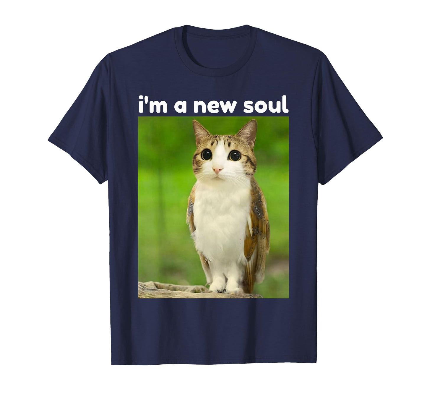 Meowl Brainrot Funny Meme Cat Owl Funny Cursed T-Shirt