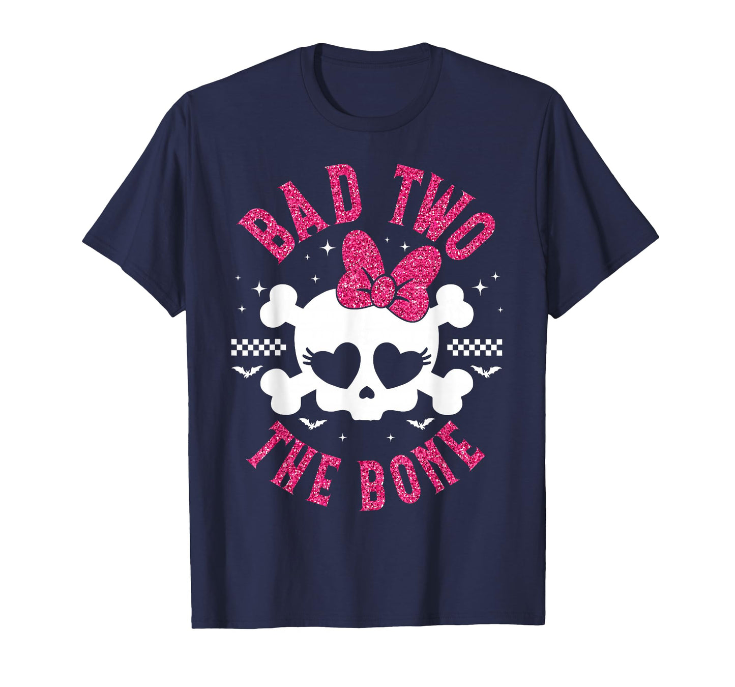 Bad Two the Bone 2nd Birthday 2 Years Old Kids Girls T-Shirt