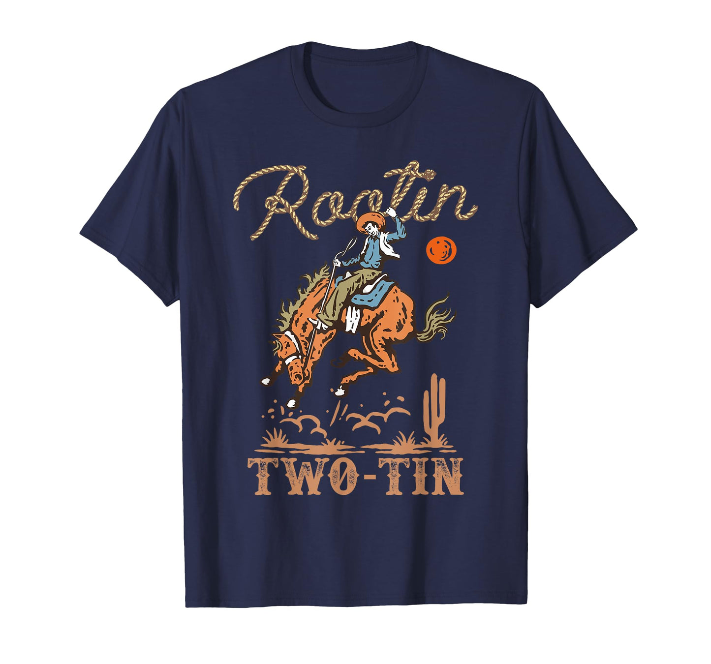 Rootin Two-tin It's My 2nd Birthday Cowboy Rodeo 2 Years Old T-Shirt