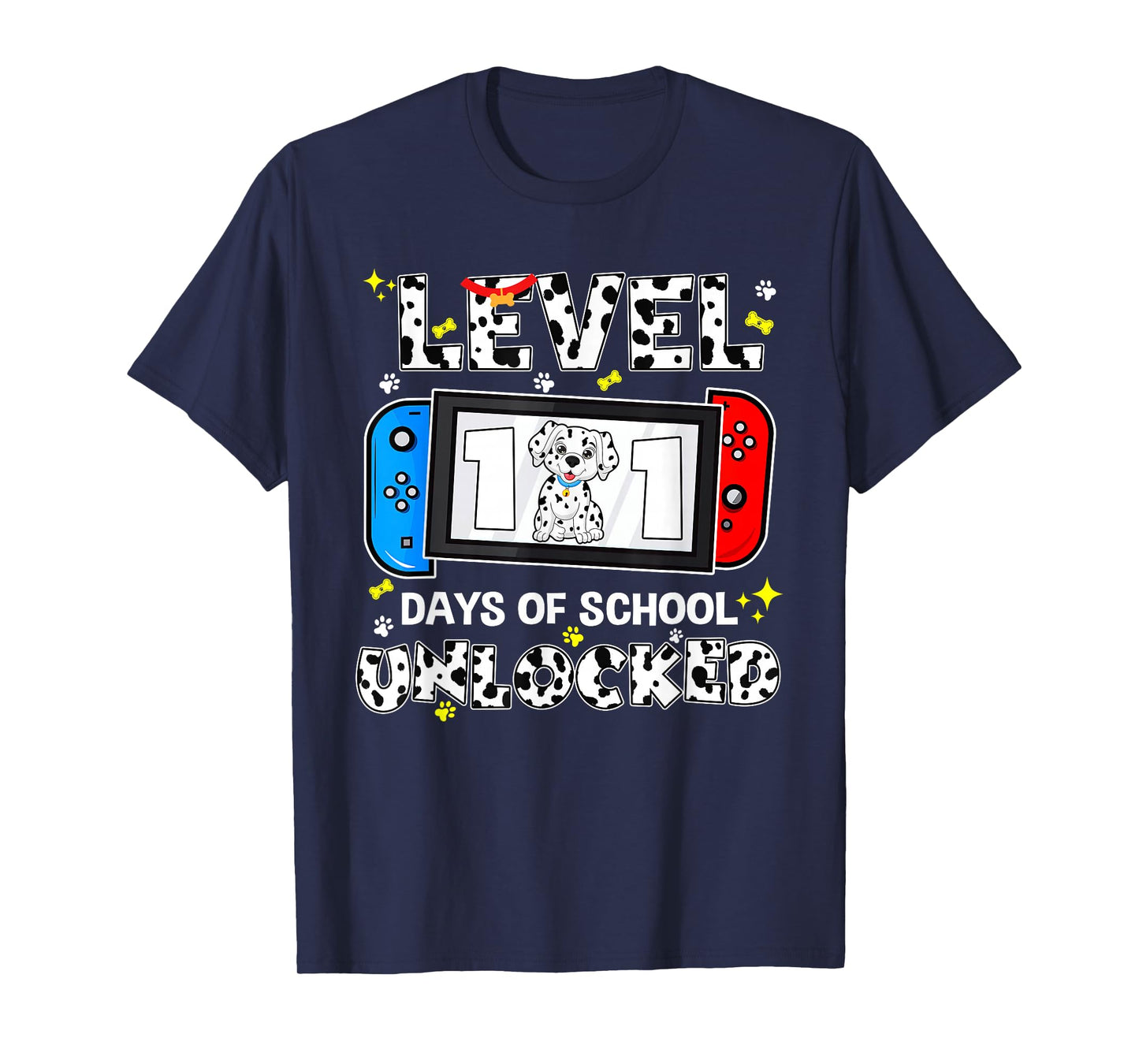100 Days of School Level Unlocked Gaming 100th Day of School T-Shirt