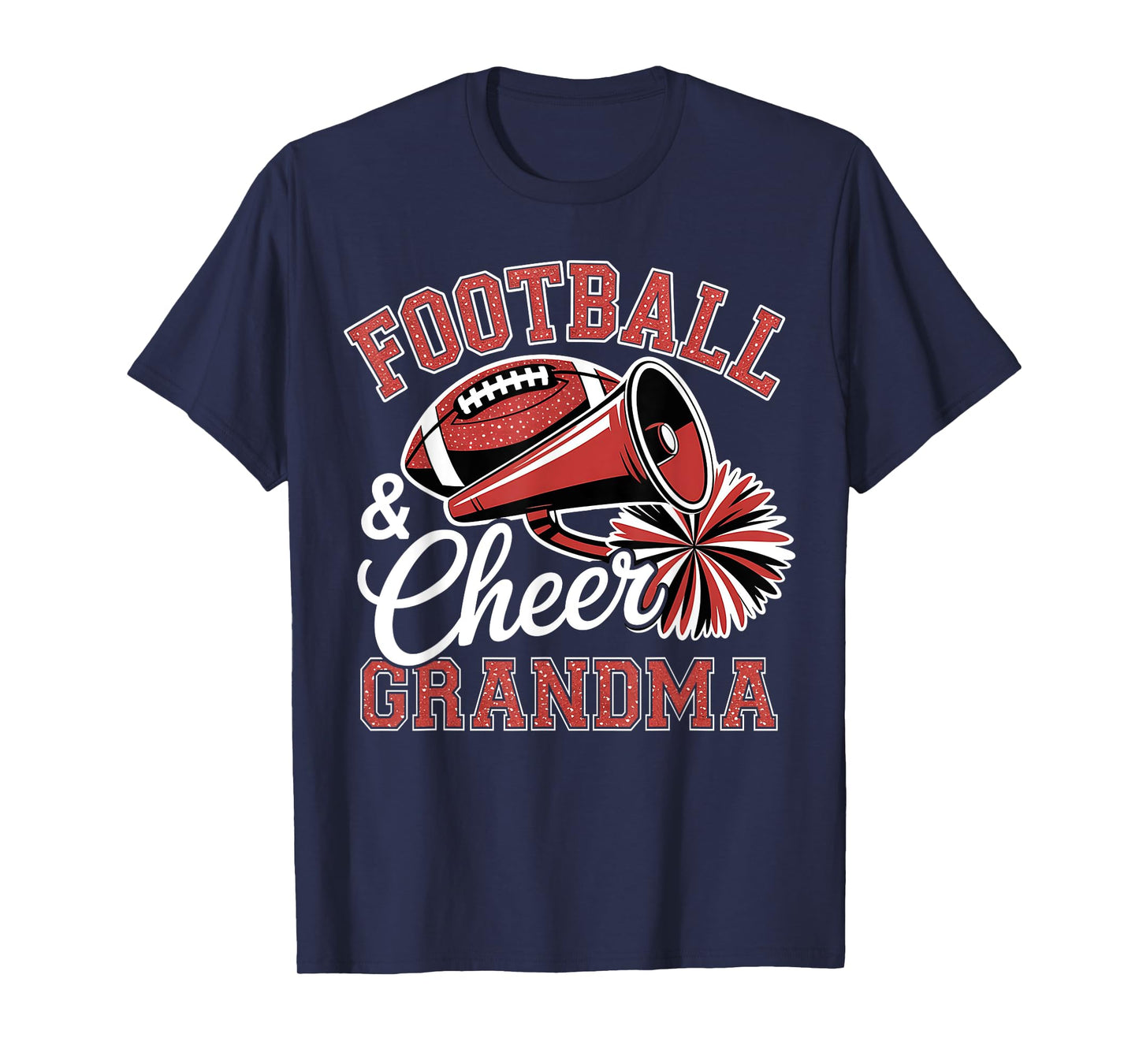 Football Cheer Grandma for Women Men Vintage Cheerleader T-Shirt
