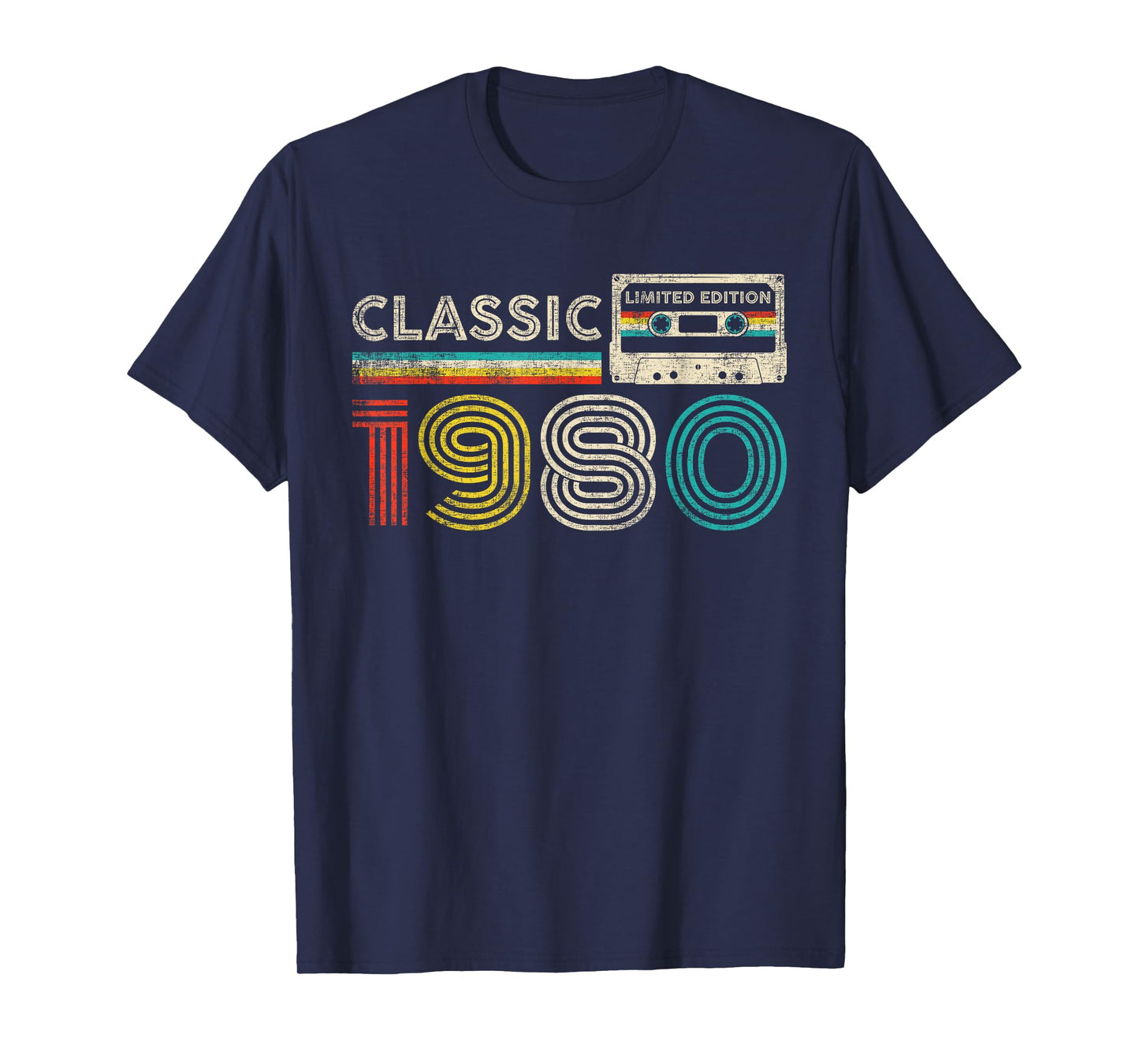 Classic 1980 Retro Birthday Idea 1980 Cassette Tape Vintage T-Shirt