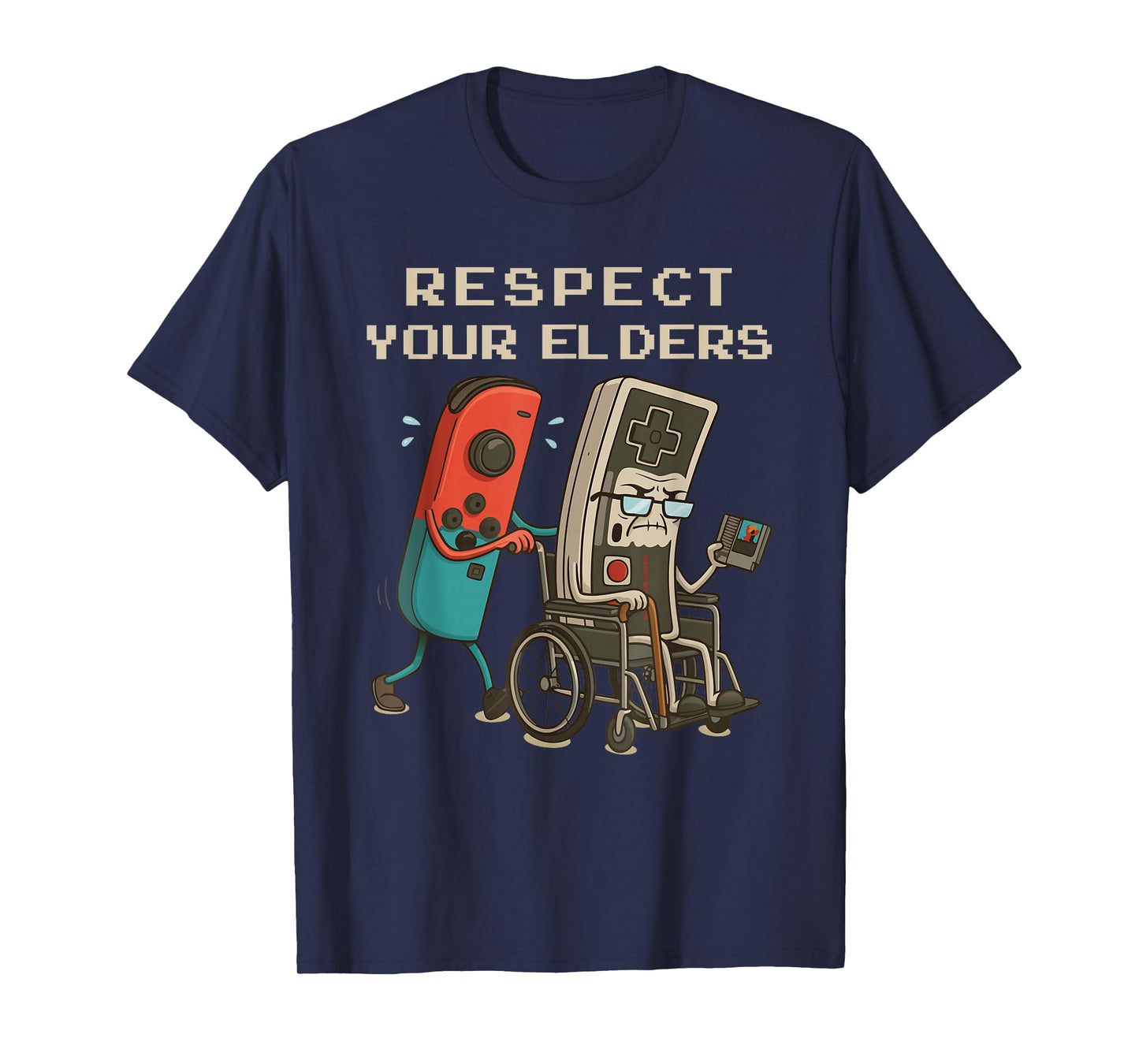 Respect Your Elders Retro Gaming Funny Gamer Controller 80s T-Shirt