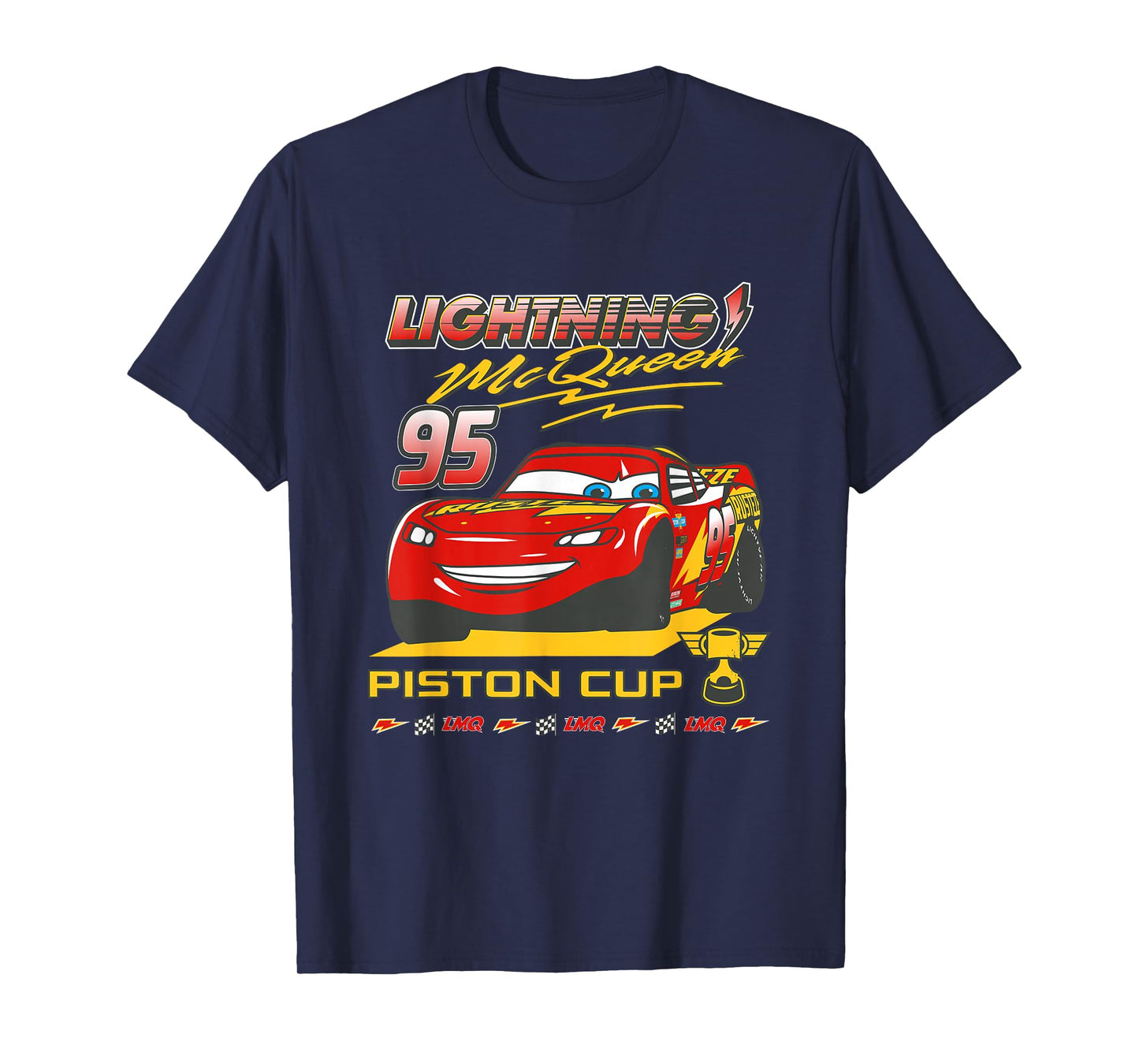 Disney Pixar Cars Lightning McQueen Piston Cup Style T-Shirt