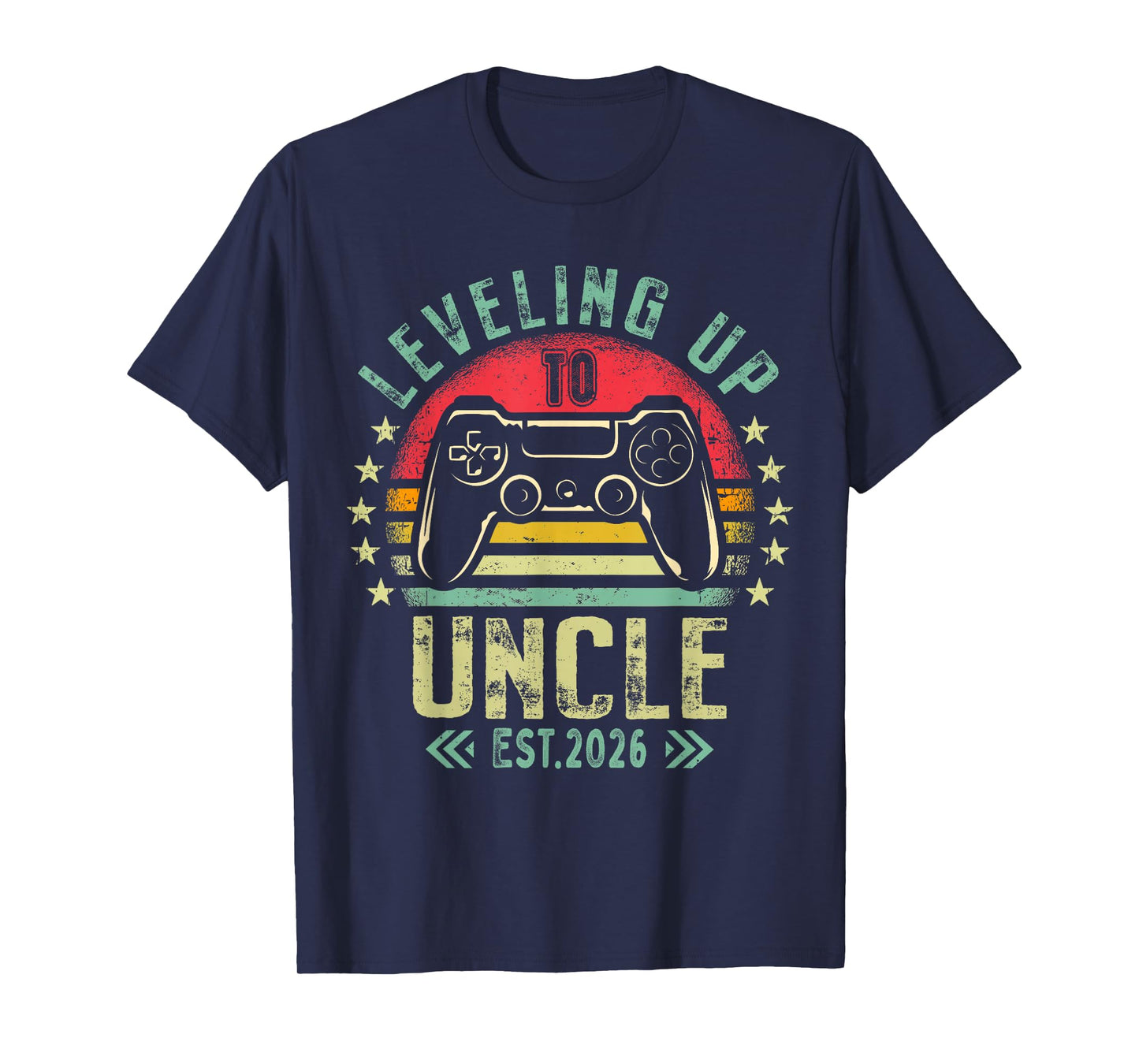Leveling up to Uncle 2026 Funny Gamer Soon to Be Uncle T-Shirt