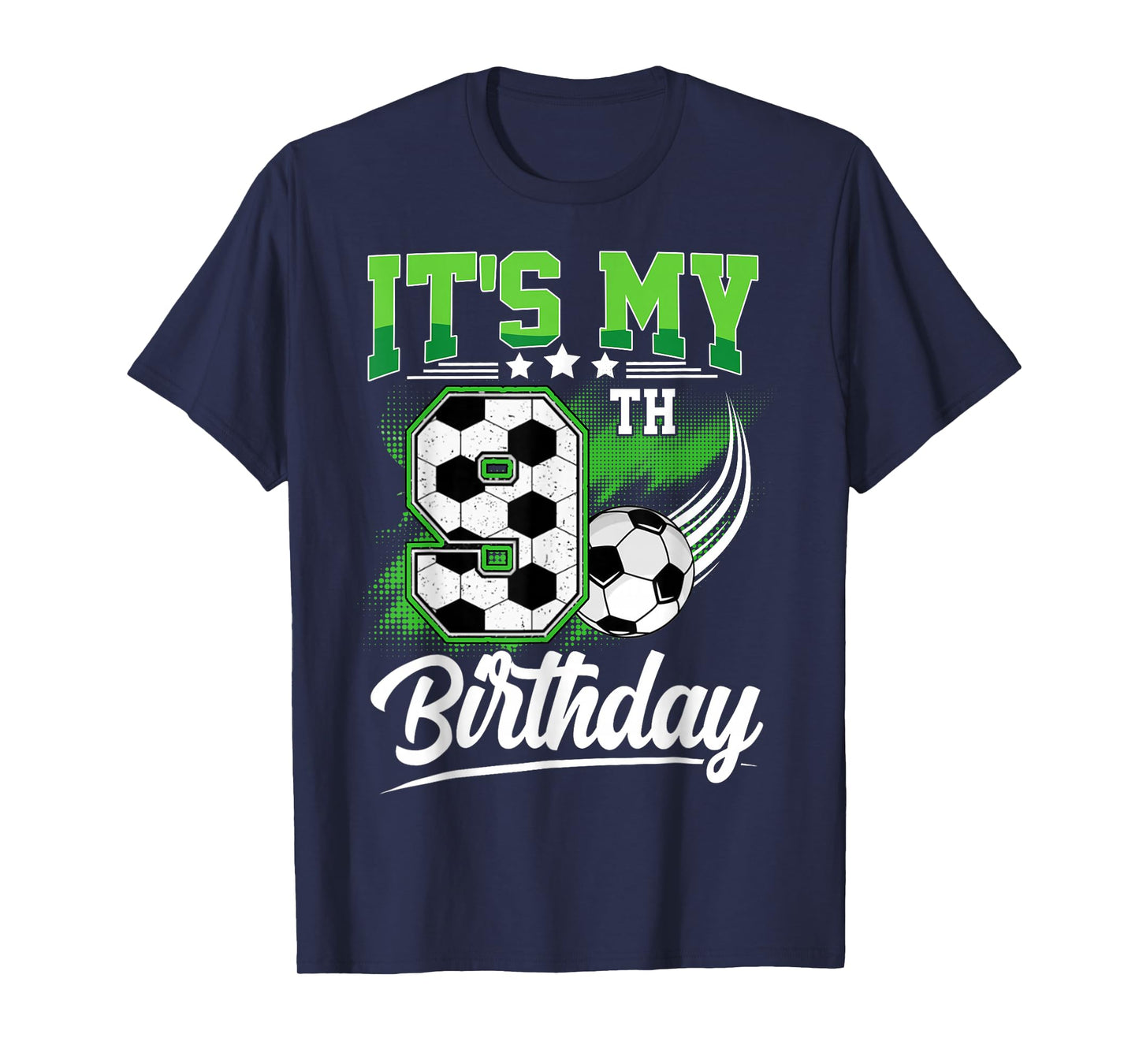 It's My 9th Birthday Boy Soccer Ball 9 Year Old Birthday T-Shirt