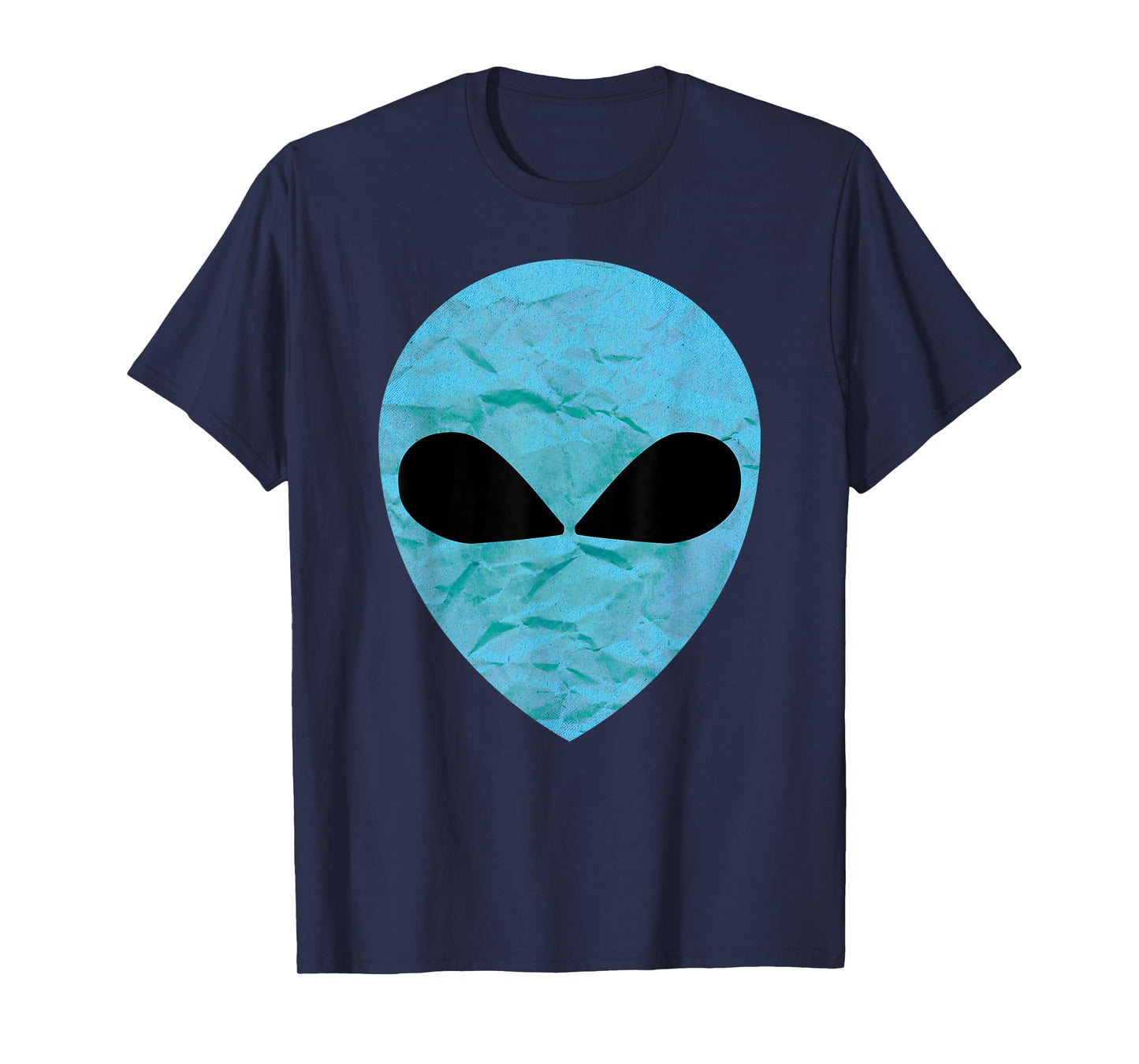 Blue Sci-Fi UFO Flying Alien Face Cosmic Extraterrestrial T-Shirt