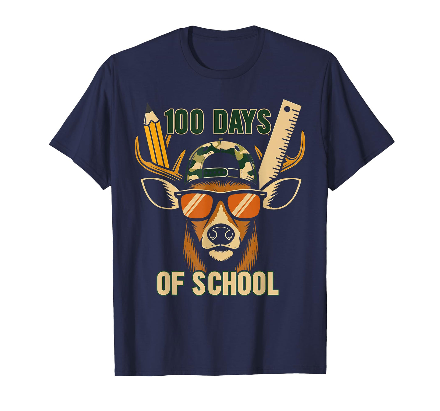 Oh Deer 100 Days of School are Here Deer Hunting 100th Day T-Shirt