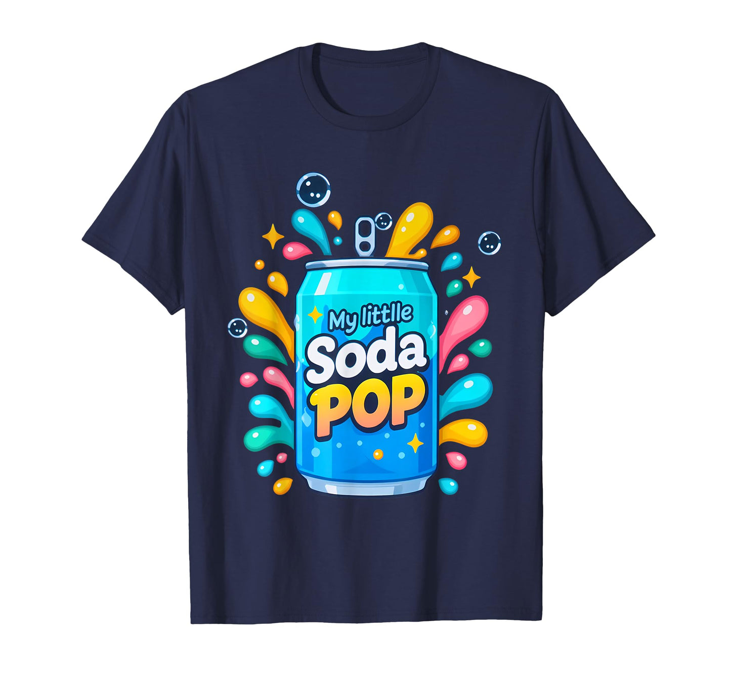 Soda Pop Cartoon Splash Cute Retro Beverage Joke T-Shirt