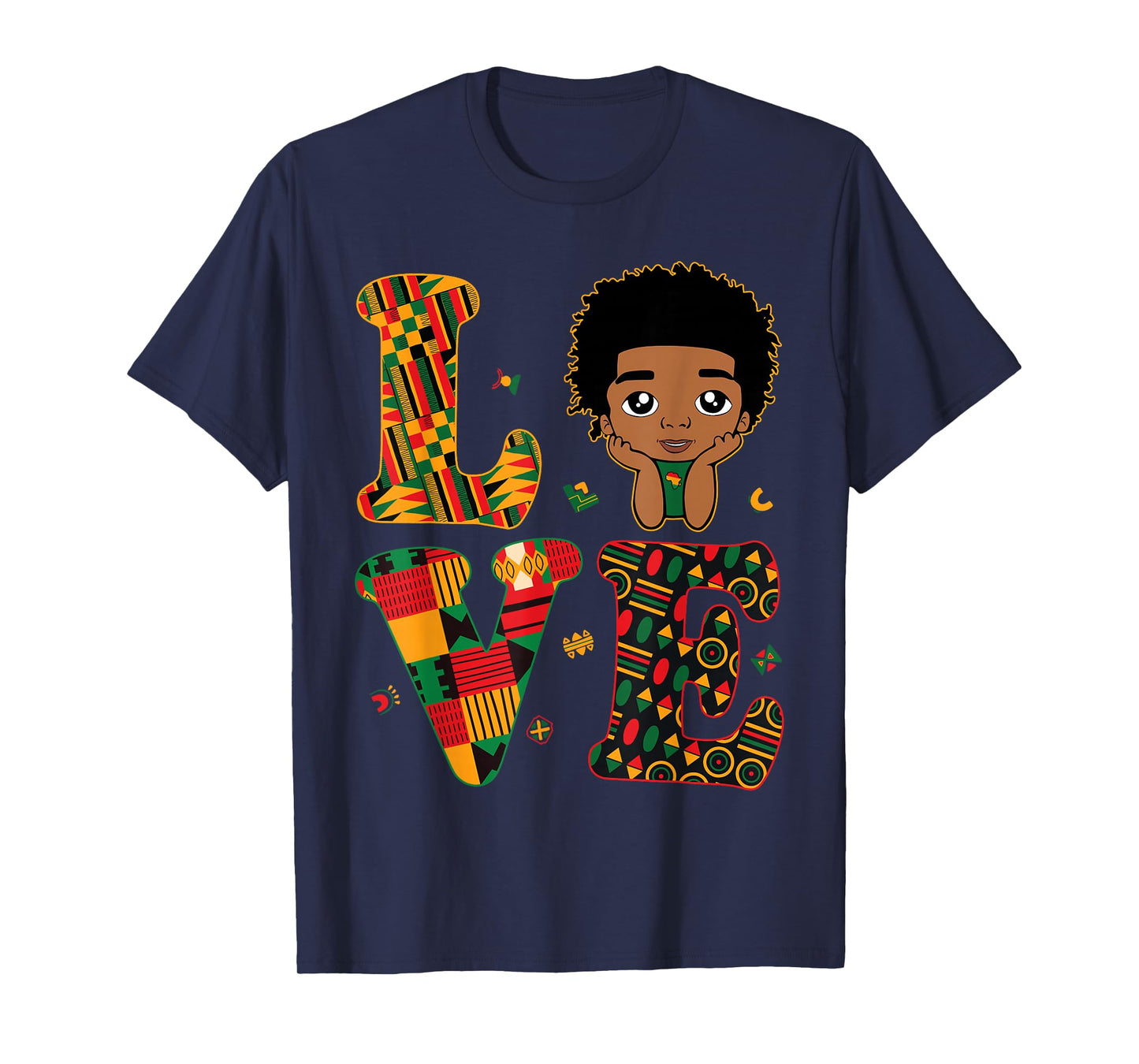 Love African Kente Toddler Boys Black History Month Proud T-Shirt