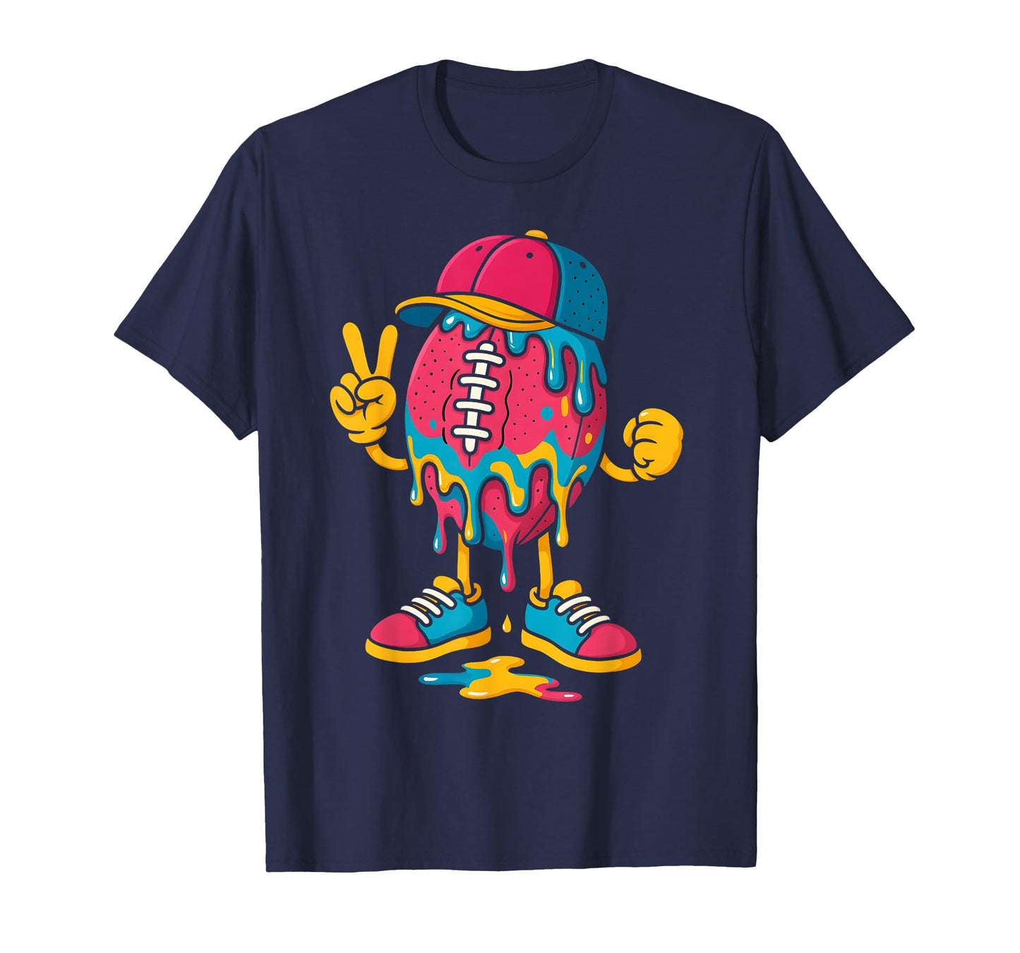 Football Drip Boys Football Ice Cream Youth Game Day T-Shirt