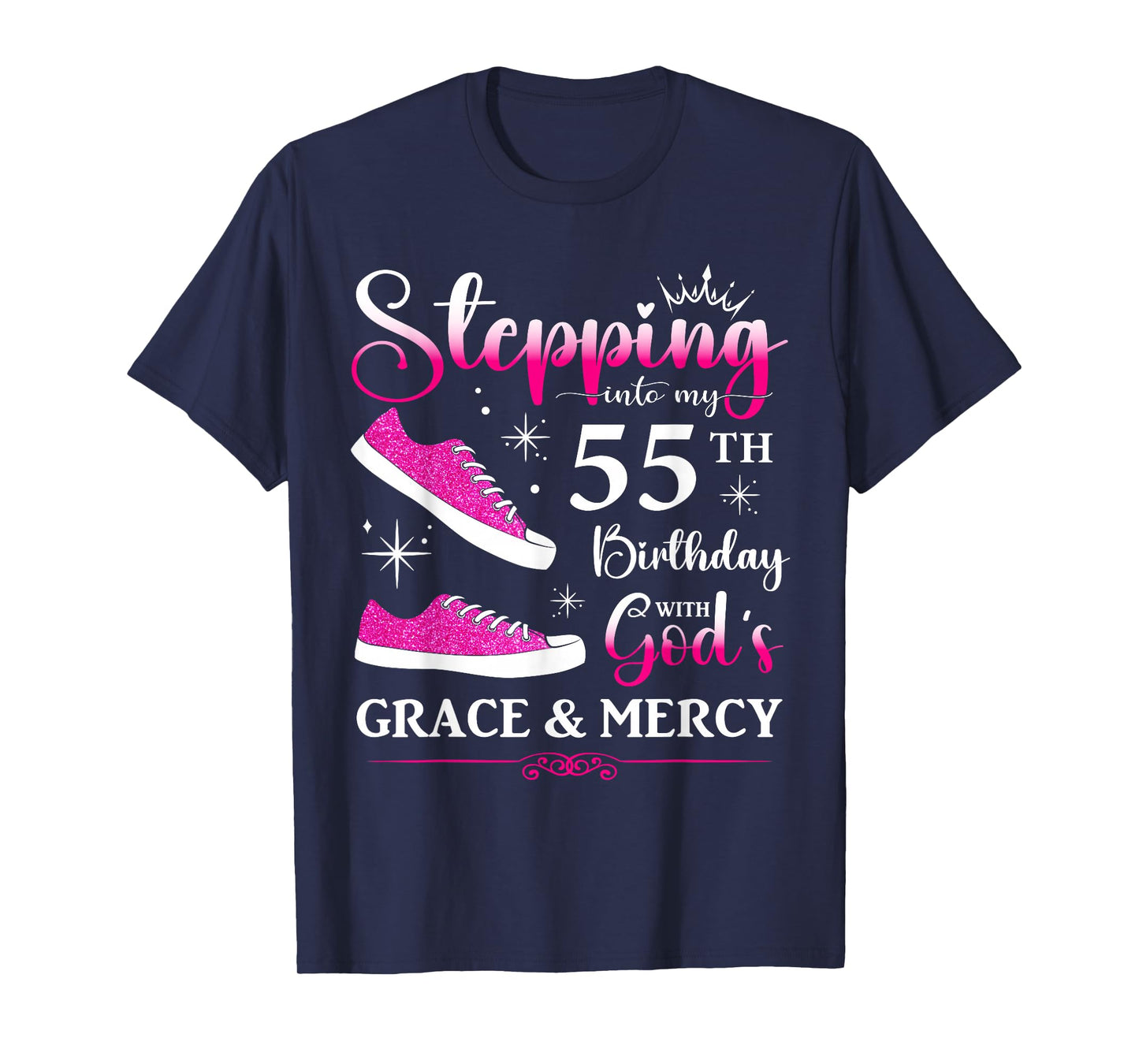 55th Birthday 55 Years Old Bday Queen Party Funny Womens BD T-Shirt