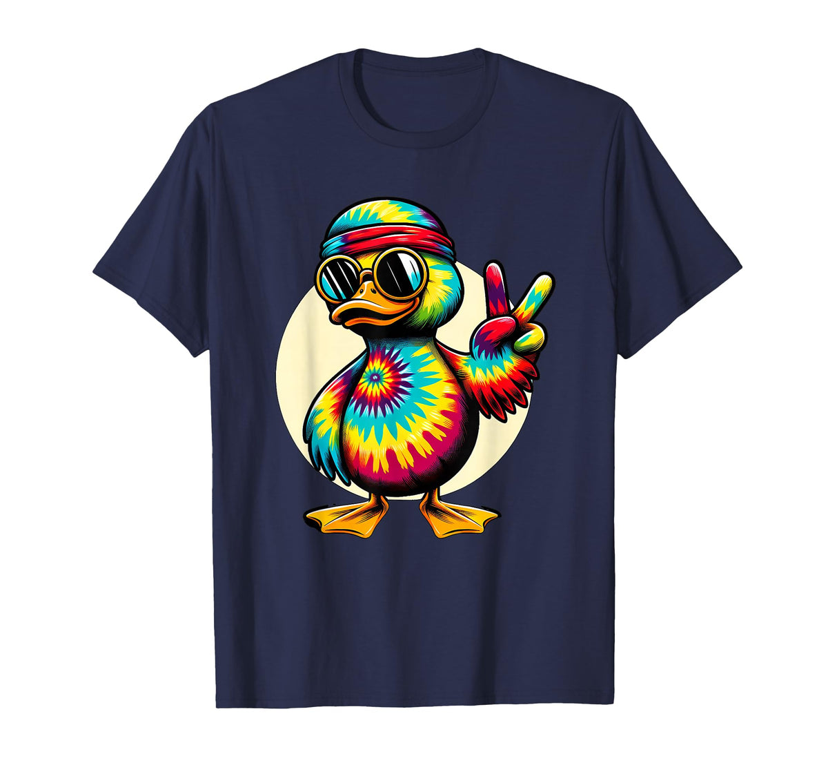 Peace Sign Tie Dye Duck T-Shirt