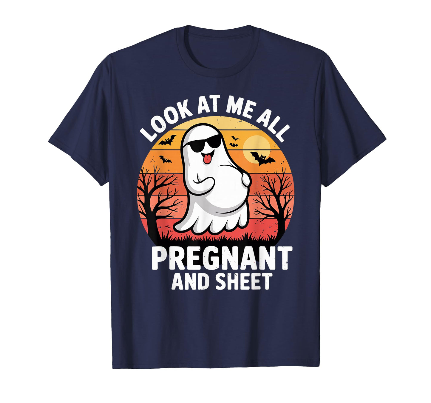 Funny Halloween Pregnant Maternity Ghost T-Shirt