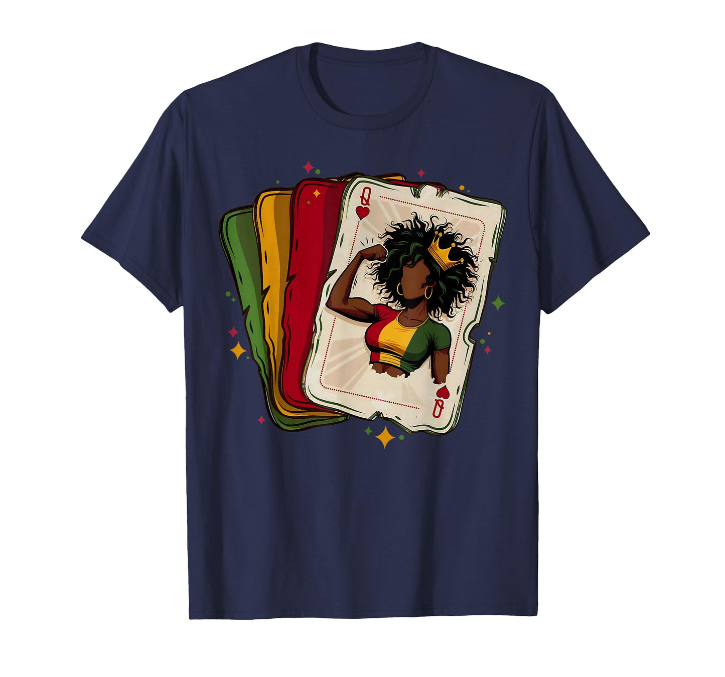 Afro Queen Black Woman African Melanin Black History Month T-Shirt