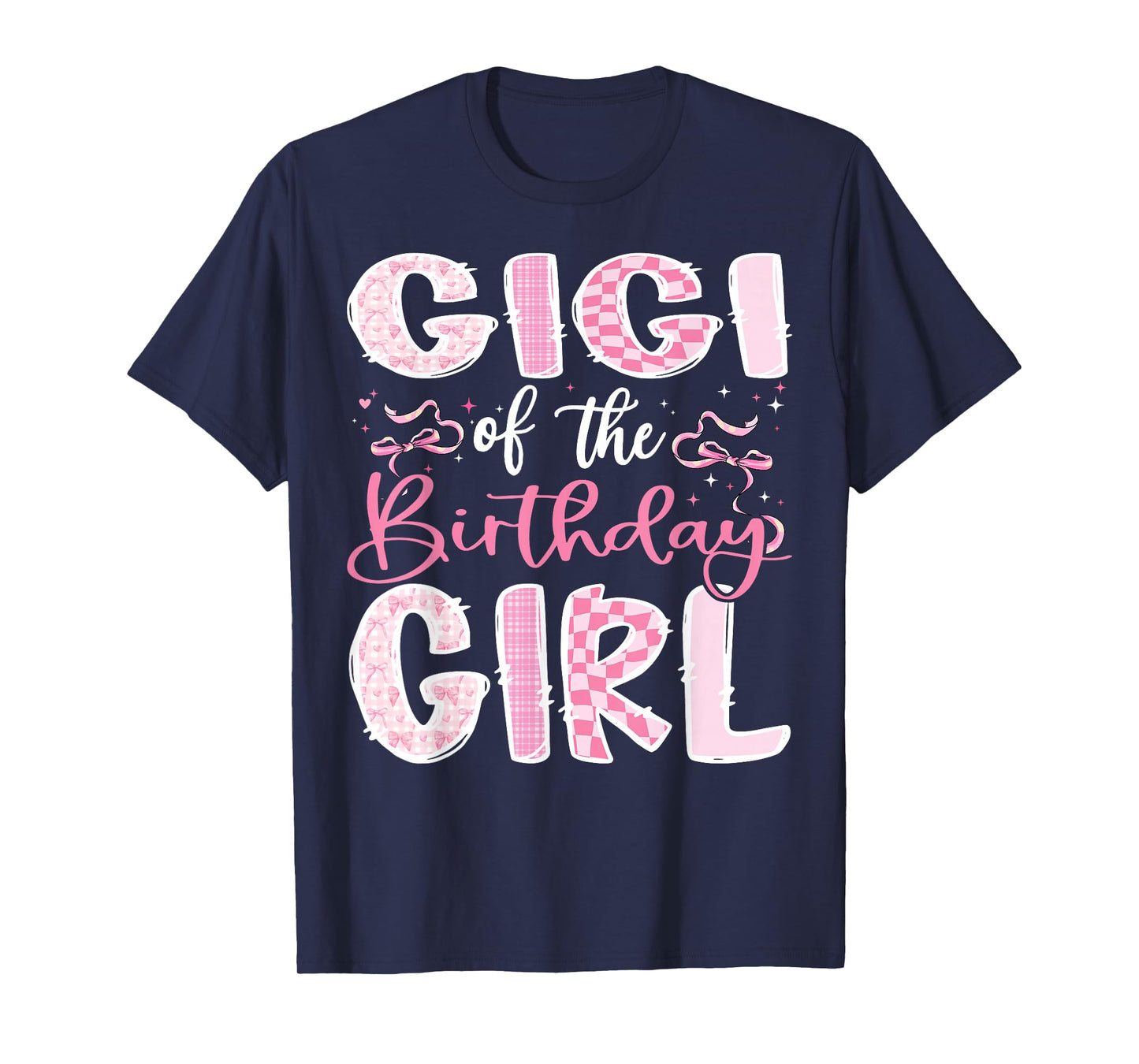 Gigi of The Birthday Girl Pink Coquette Bow Family T-Shirt