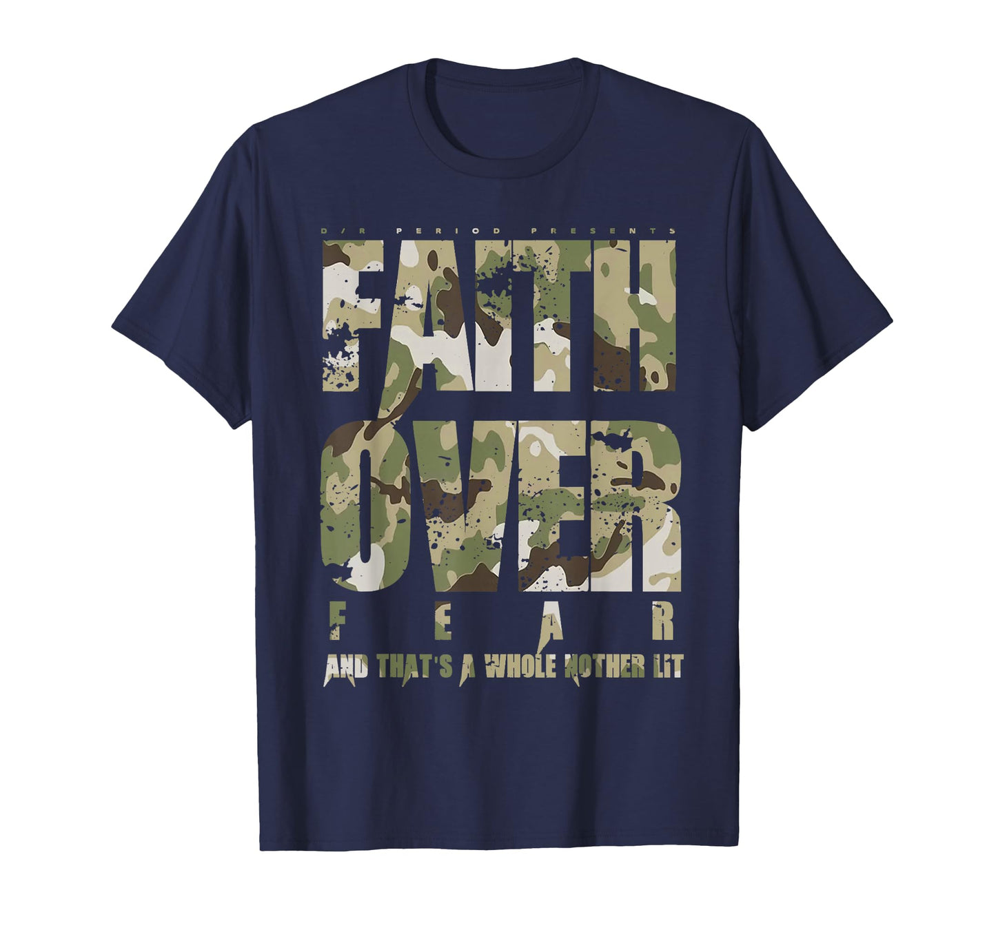 Vintage Faith Over Fear Classic Redleg Camo T-Shirt