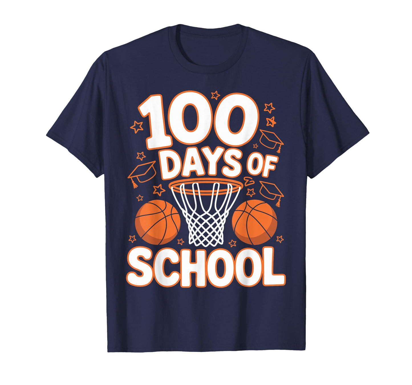 100th Day of School Teacher Basketball 100 Days of School T-Shirt