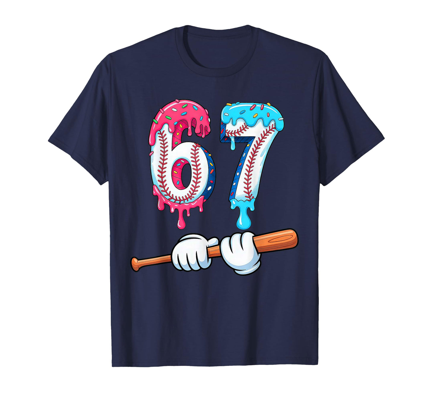 Baseball 67 Ice Cream Drip Six Seven Boys T-Shirt