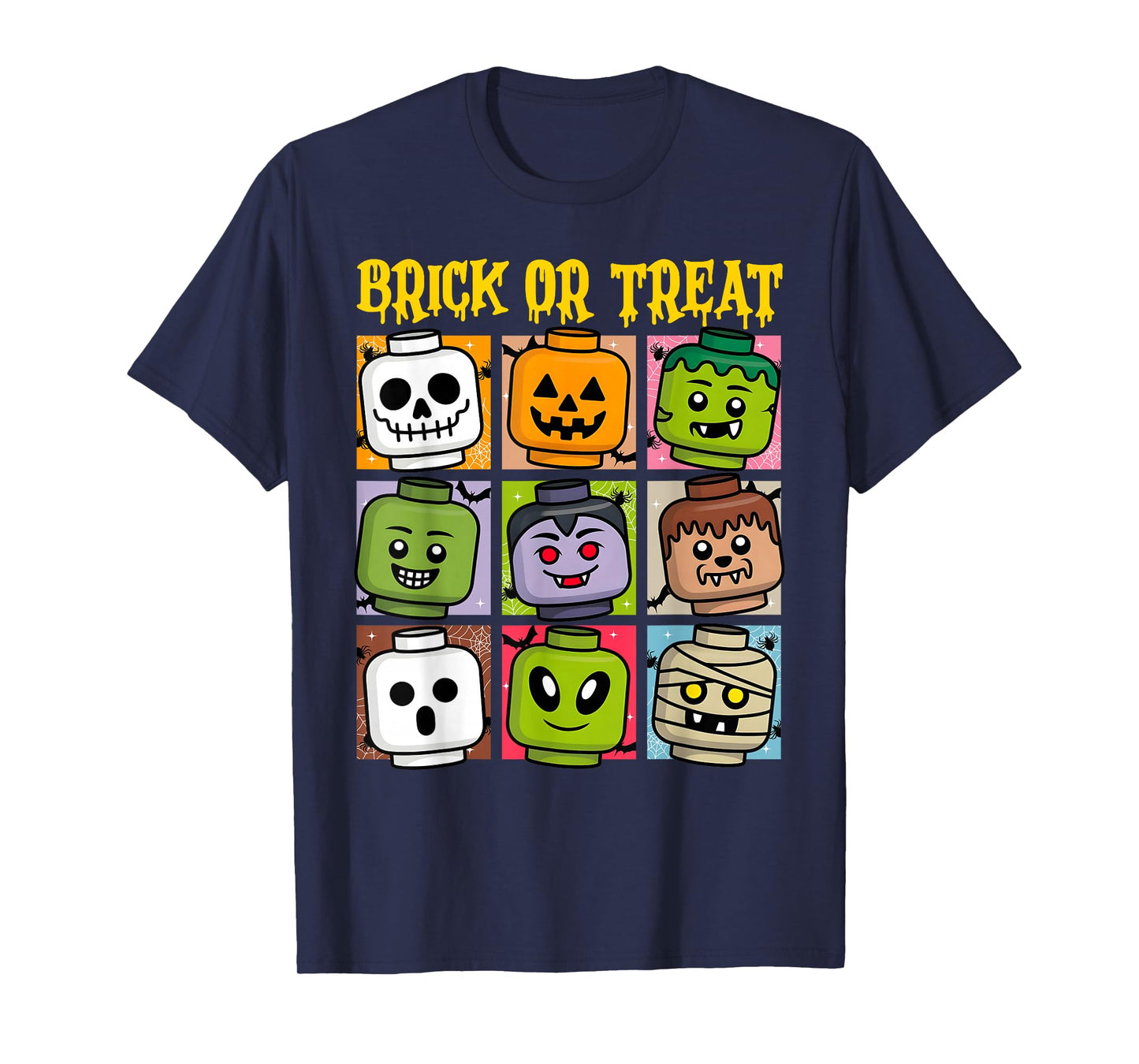 Brick or Treat Halloween Master Builder Blocks Building Kids T-Shirt