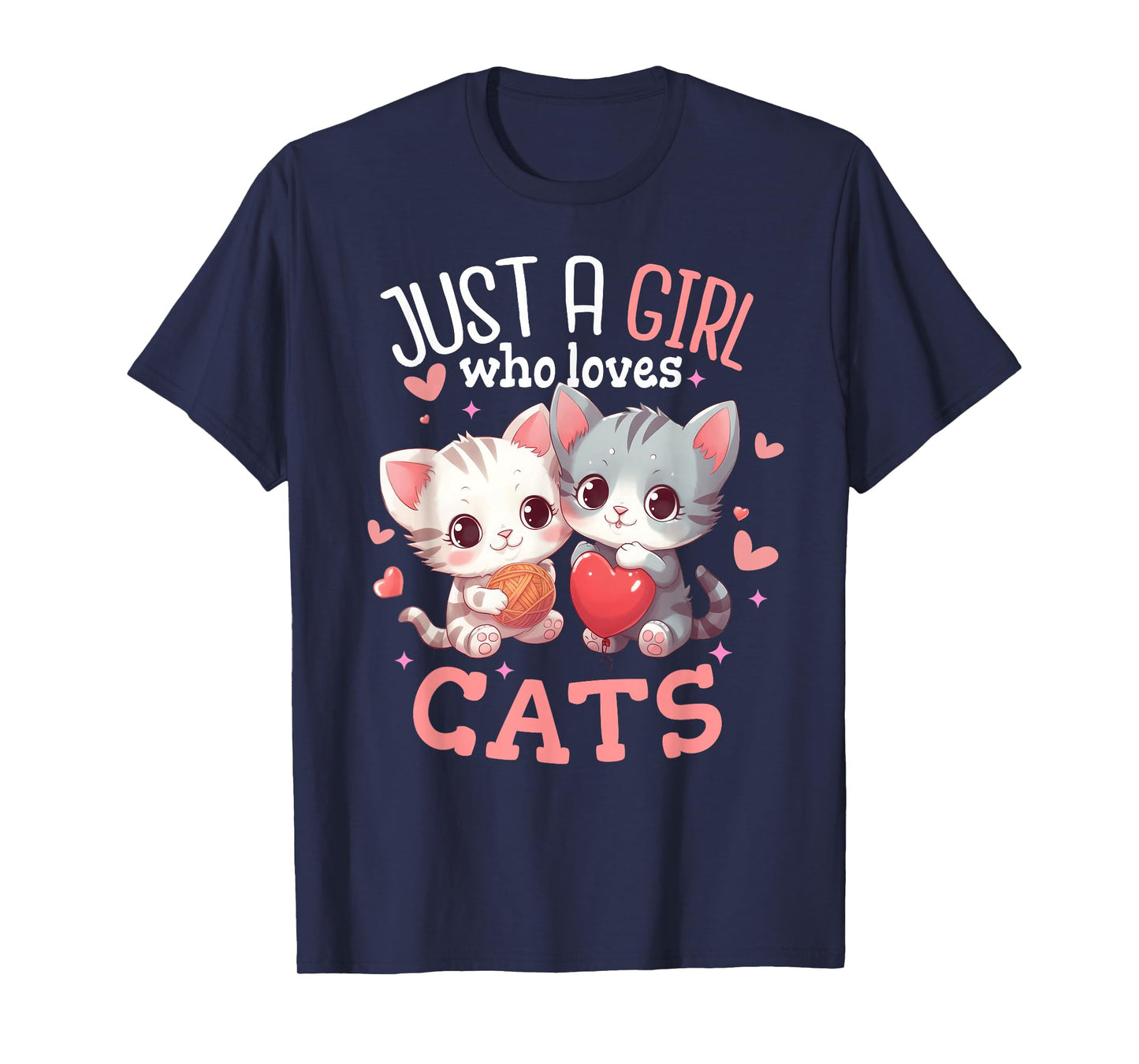 Just a girl who loves Cats Shirt Cute Cat lover Gifts T-Shirt