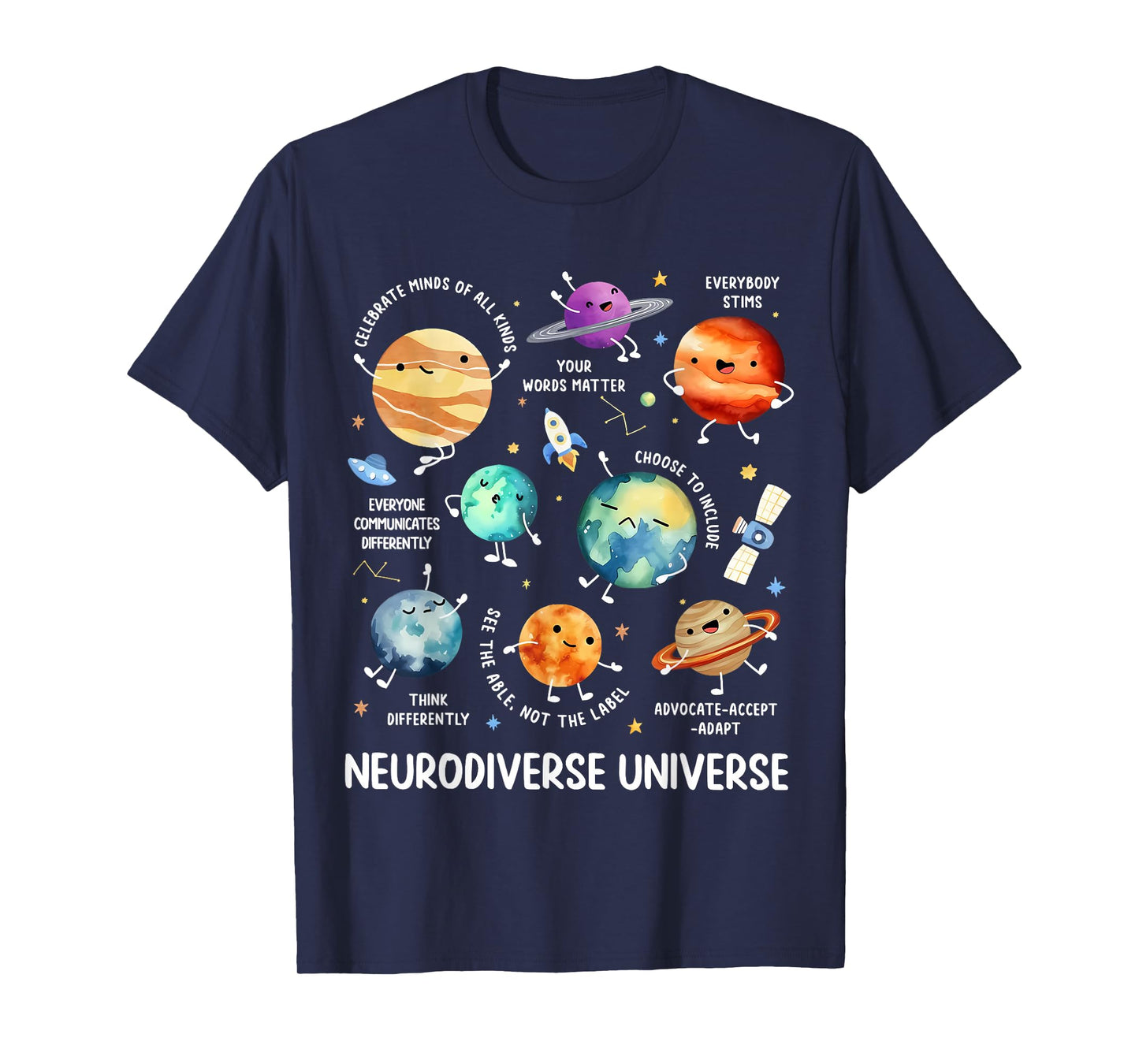 Neurodiverse Universe Neurodiversity Autism Awareness Kids T-Shirt