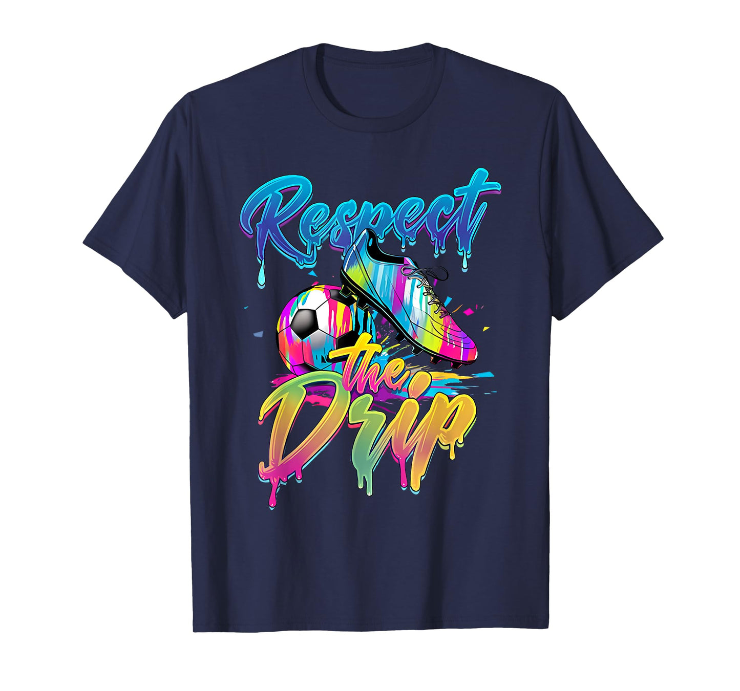 Soccer Drip Boys Ice Cream Drip Youth Respect The Drip T-Shirt