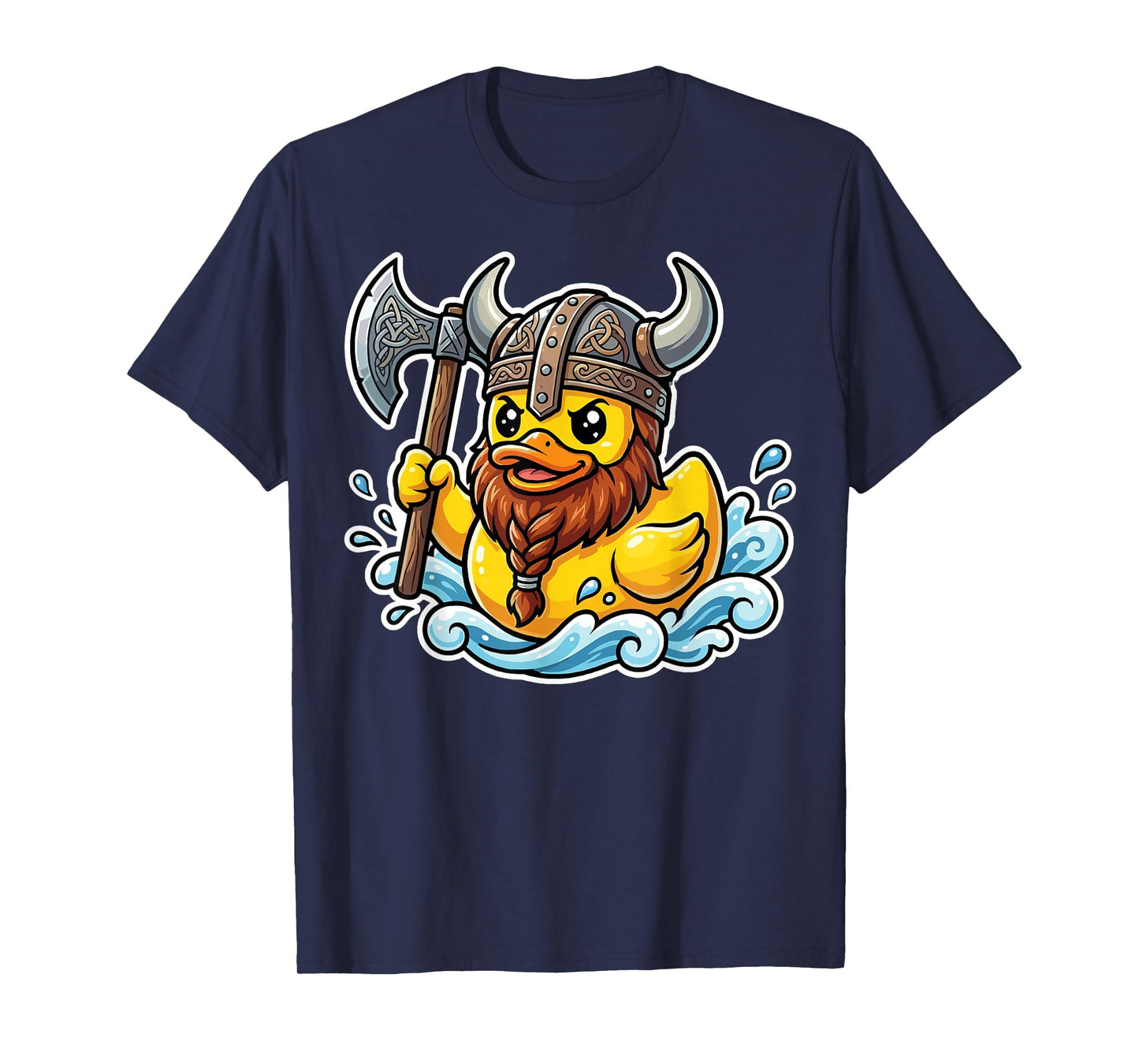 Norse Rubber Duck Viking Warrior Cute Funny Duckling Lover T-Shirt